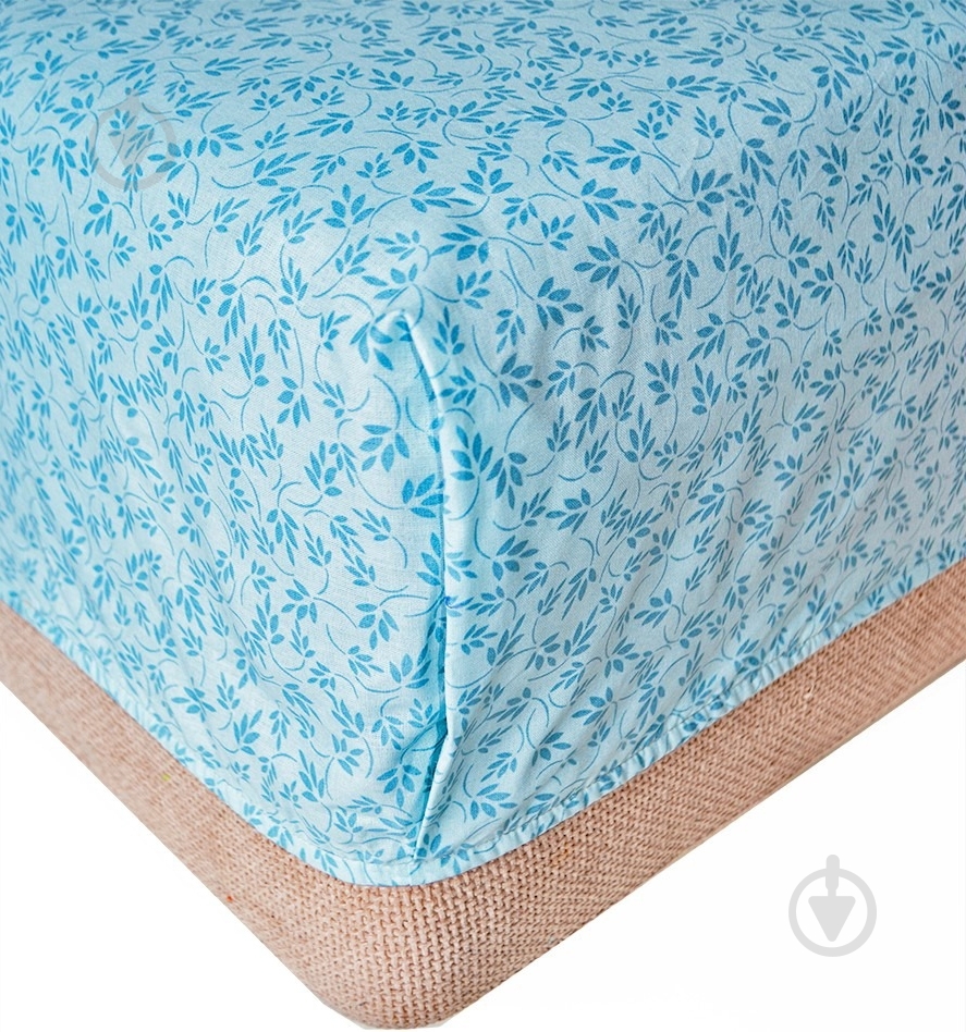 Простынь Голубые листья 220x240 см голубой Прованс - фото 1