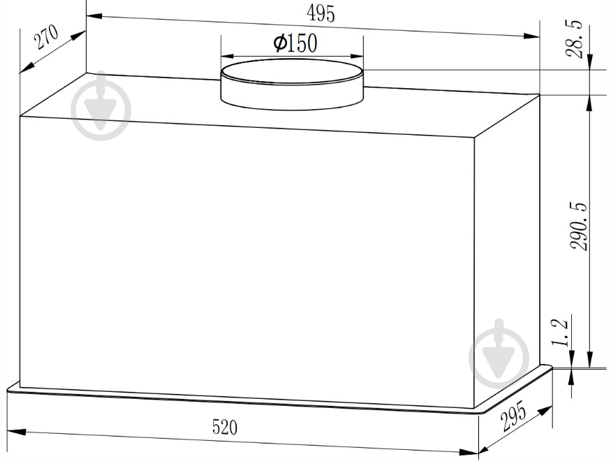 Витяжка Interline BOXGLASS BL A/60 PB/2/T - фото 9