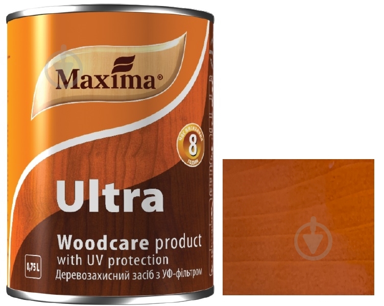 Декоративное и защитное средство для древесины Maxima Ultra рябина глянец 2,5 л - фото 1