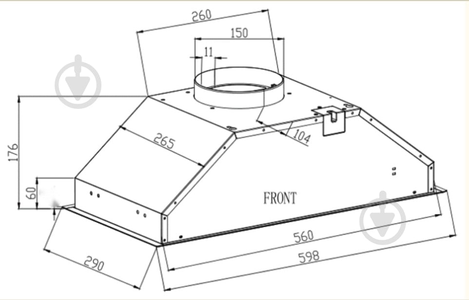 Витяжка Interline SMART S BL A/60/T - фото 9