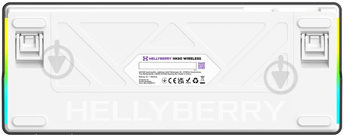 Клавиатура игровая Hator Hellyberry HK60 Wireless (67575) white/violet - фото 4 Клавиатура игровая Hator Hellyberry HK60 Wireless (67575) white/violet - фото 4