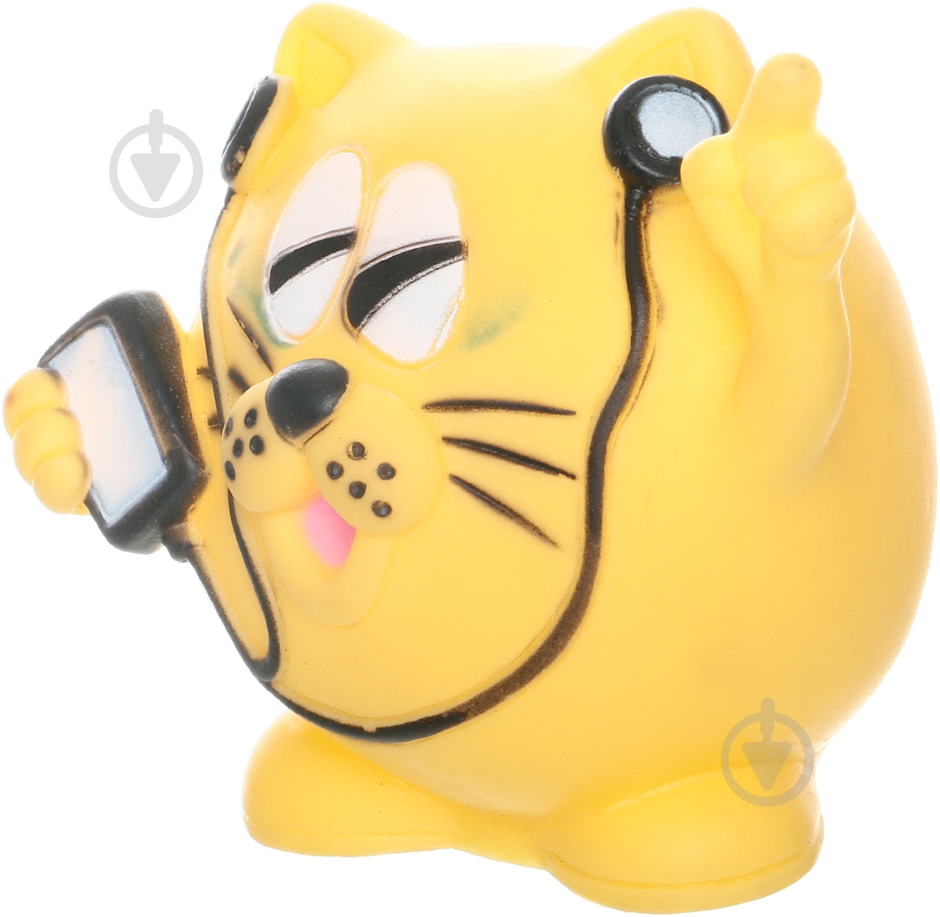 Игрушка для собак Lilli Pet Диско-кот винил со звуком 7 см 20-2027 - фото 1