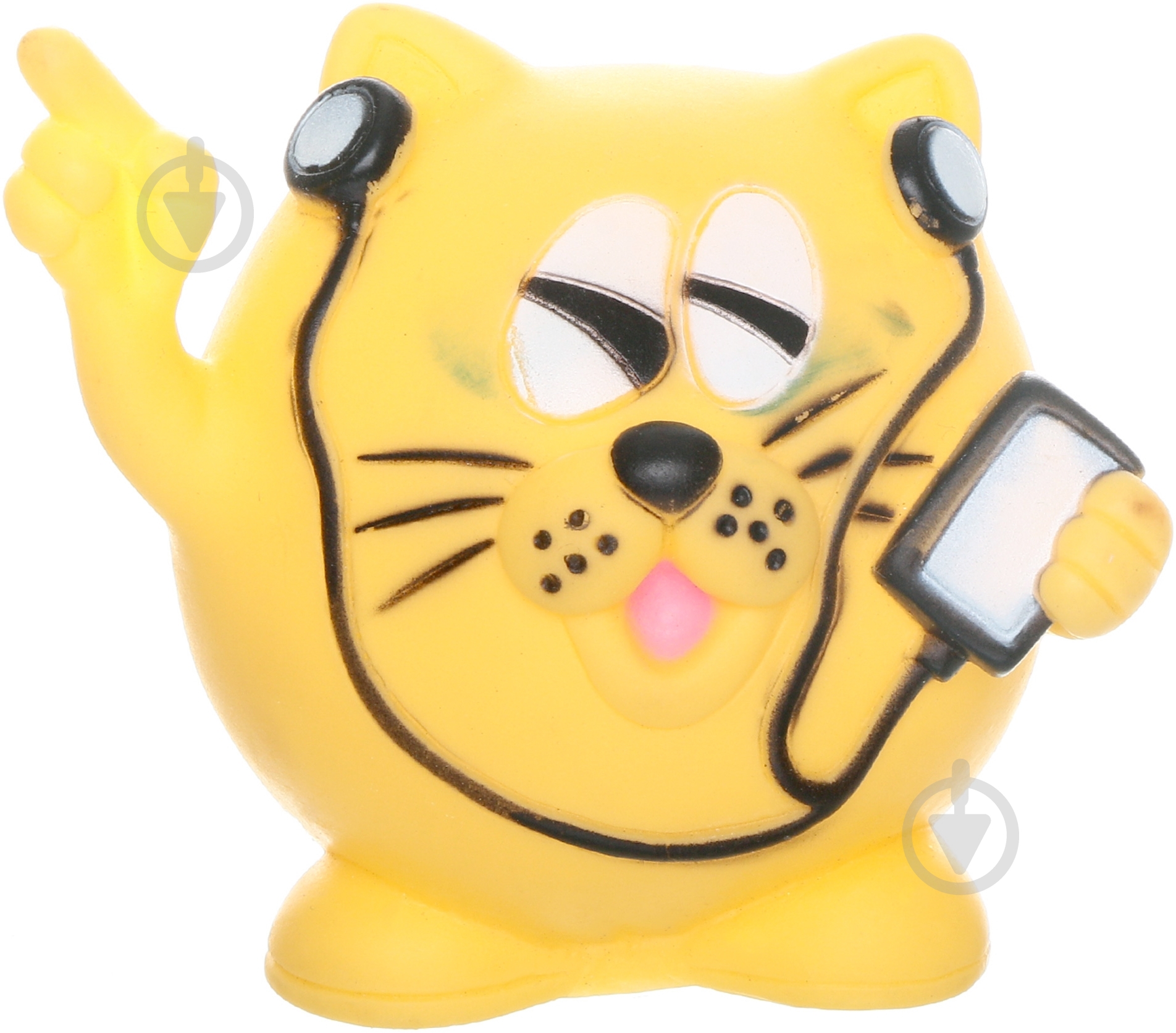 Игрушка для собак Lilli Pet Диско-кот винил со звуком 7 см 20-2027 - фото 2