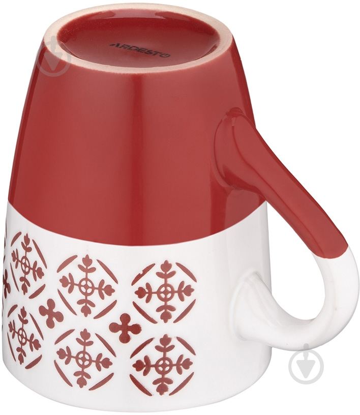 Чашка ARDESTO Ornament 320 мл красно-белая AR3045R - фото 4