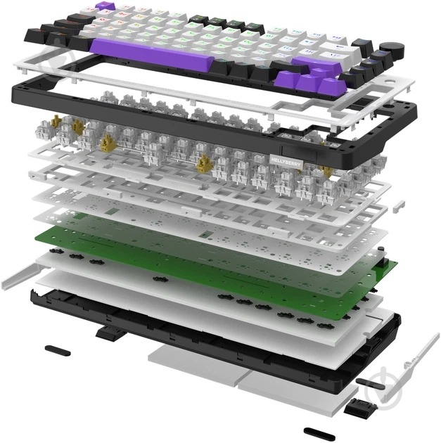 Клавиатура игровая Hator Hellyberry HK75 (67577) white/violet - фото 8