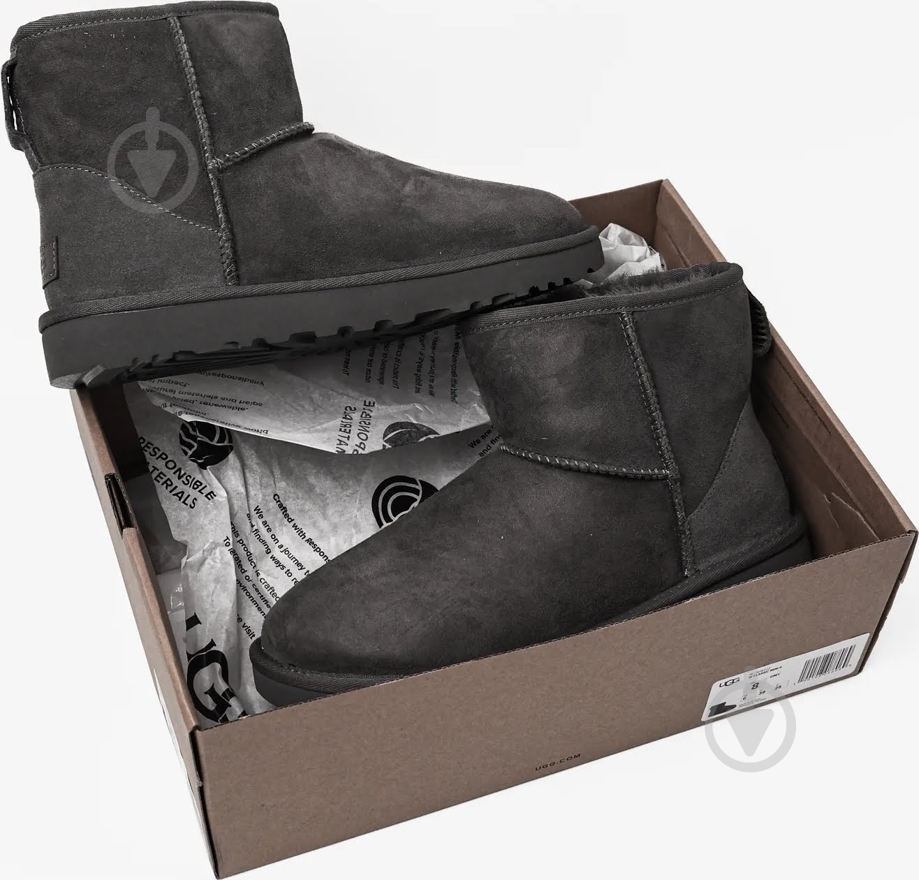Ботинки UGG W Classic Mini IІ 1016222-GREY р.40 серый - фото 5