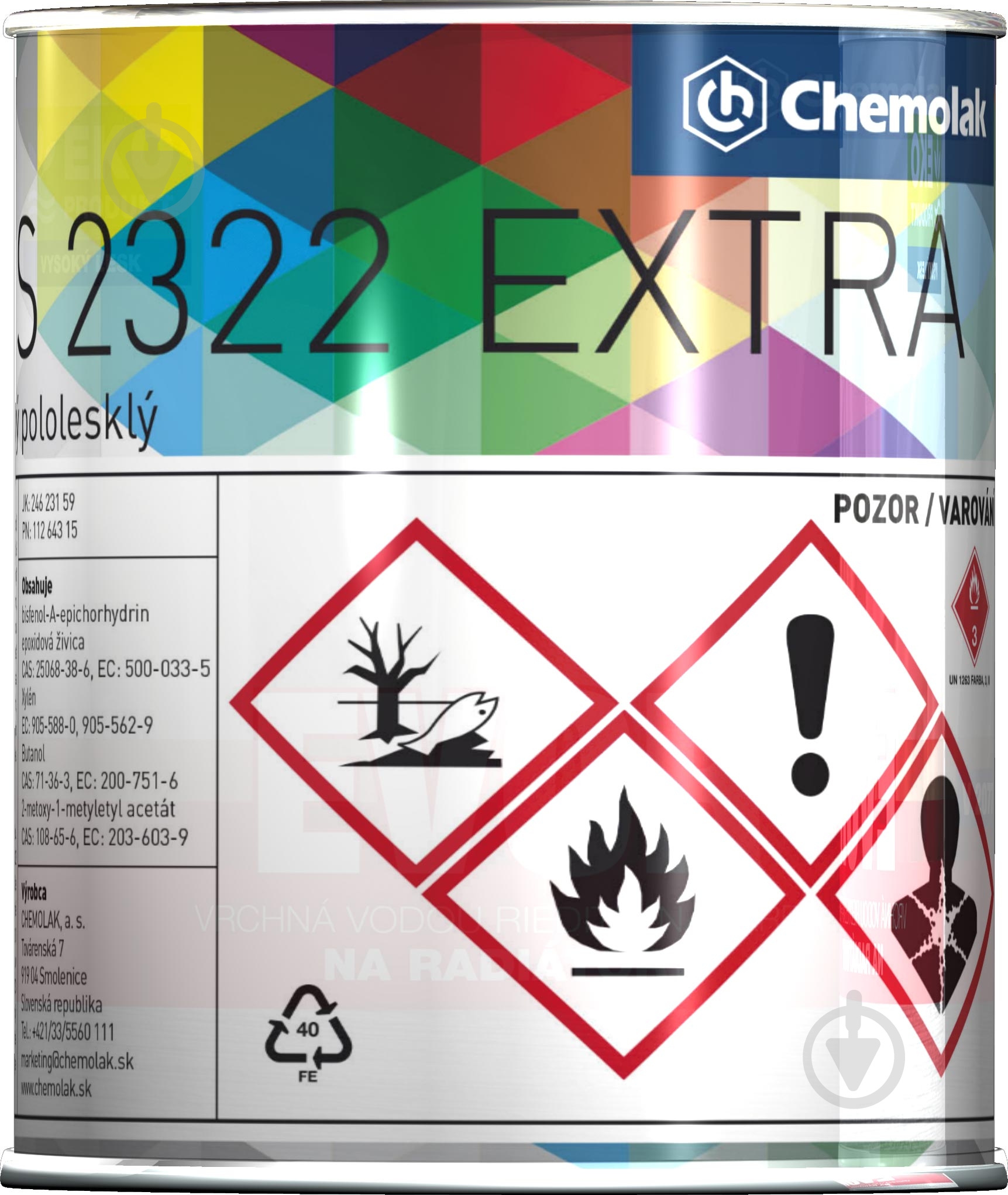 Краска Chemolak EPOX.Е S 2322 прозрачный полуглянец 5,3 л - фото 1