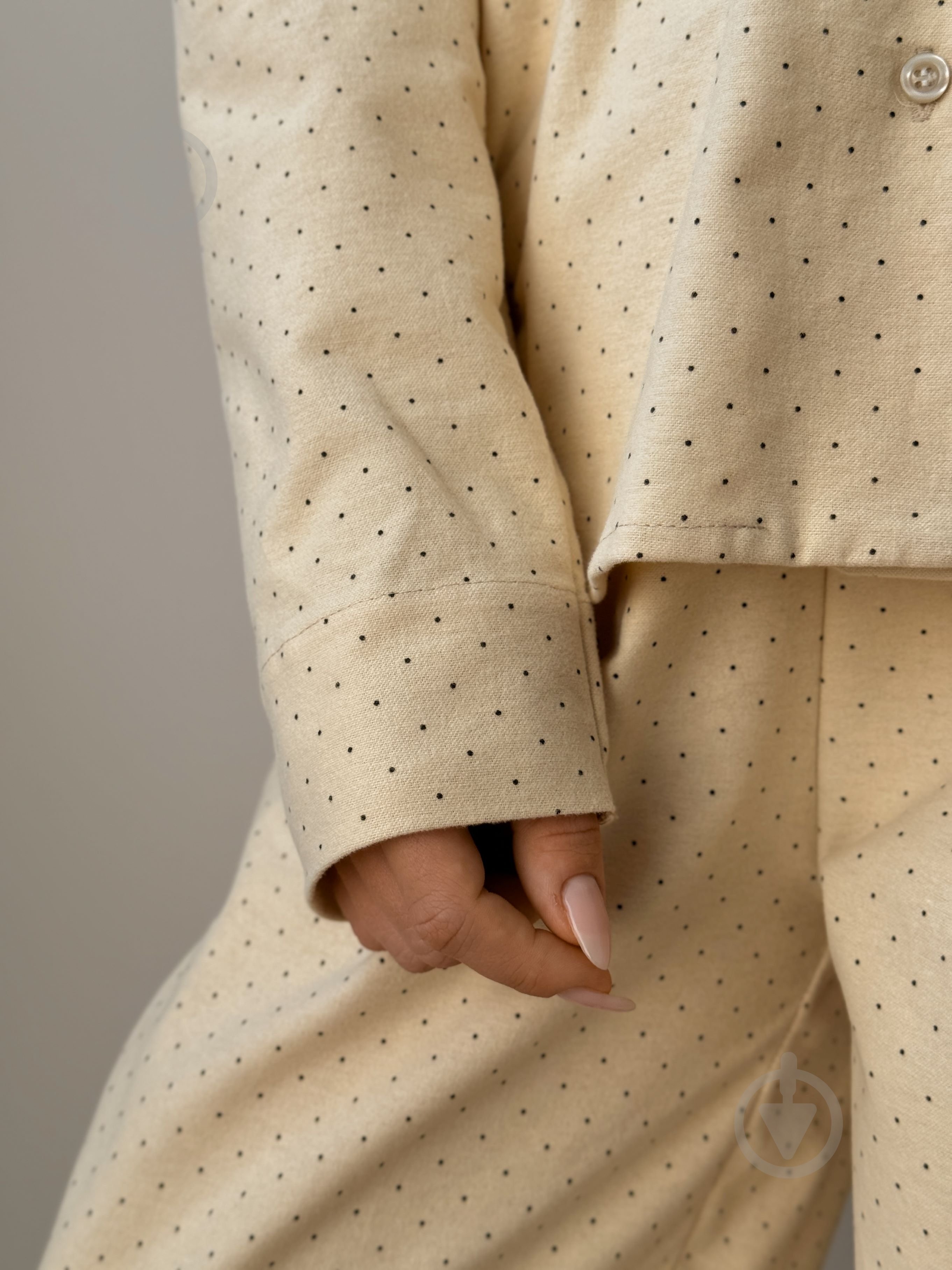 Пижама женская MISO в мелкий горошек р. S молочный (13742) - фото 3 Пижама женская MISO в мелкий горошек р. S молочный (13742) - фото 3