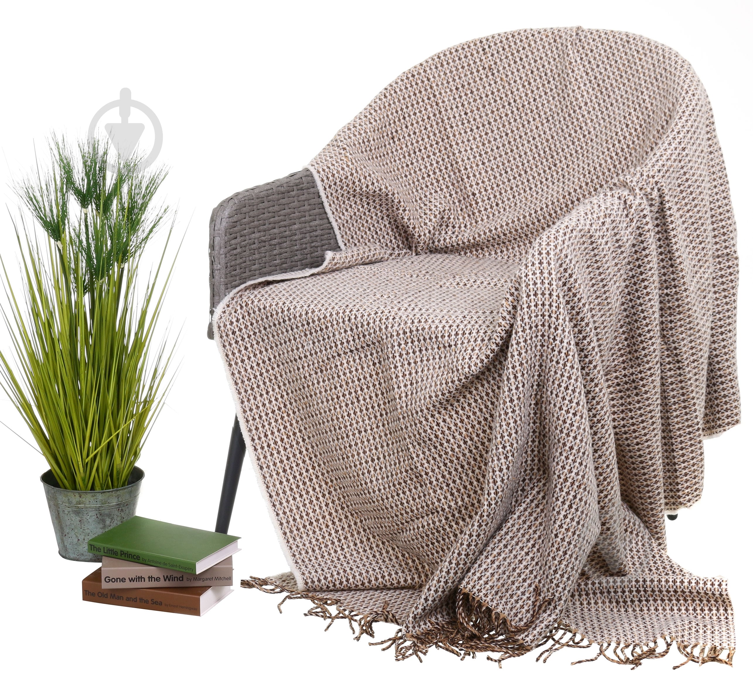 Плед Мілена 140x200 см бежевий - фото 1