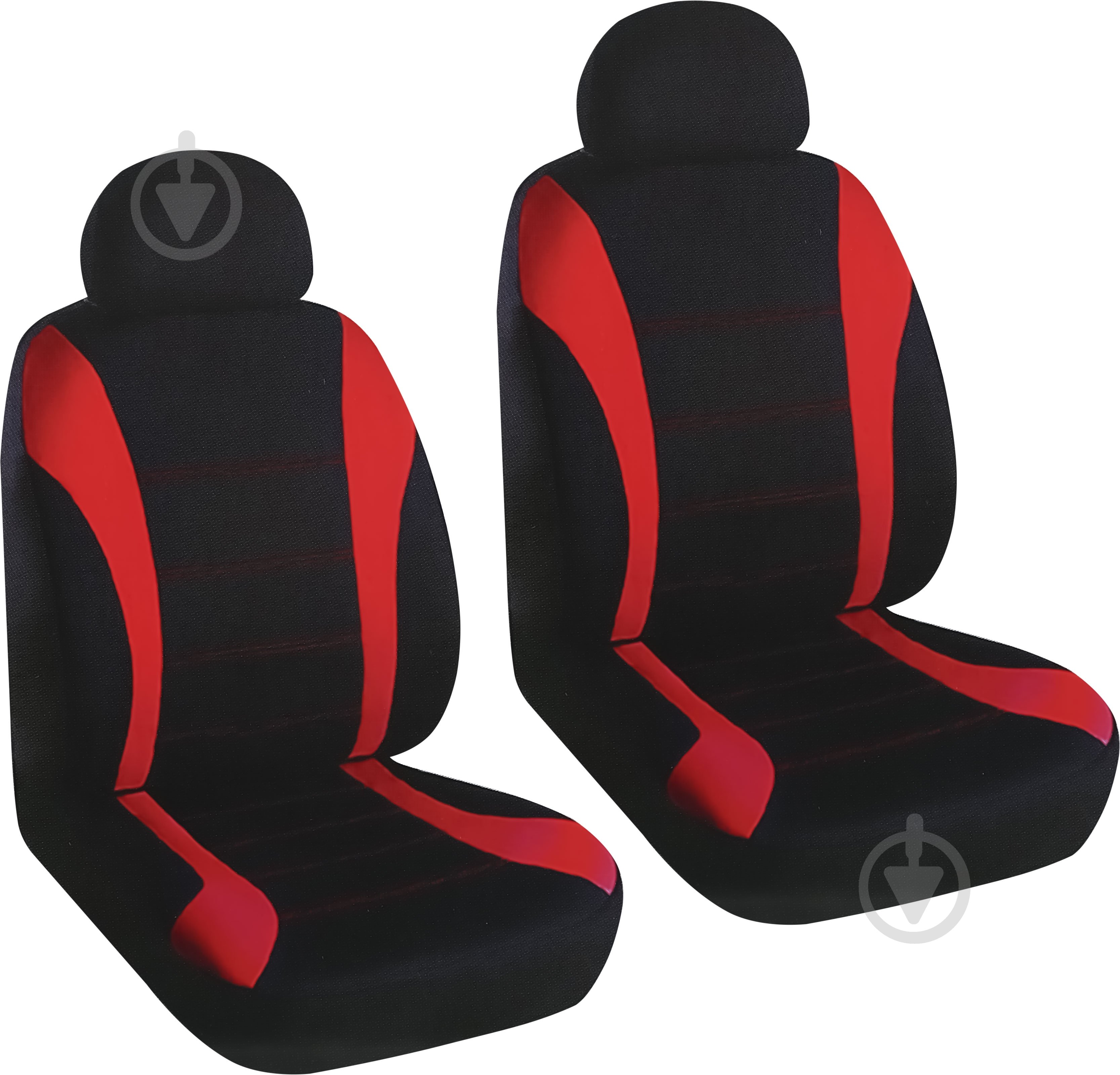 Комплект чехлов на передние сиденья Auto Assistance универсальных AA1842F-2 2 шт. черный с красным - фото 1 Комплект чехлов на передние сиденья Auto Assistance универсальных AA1842F-2 2 шт. черный с красным - фото 1