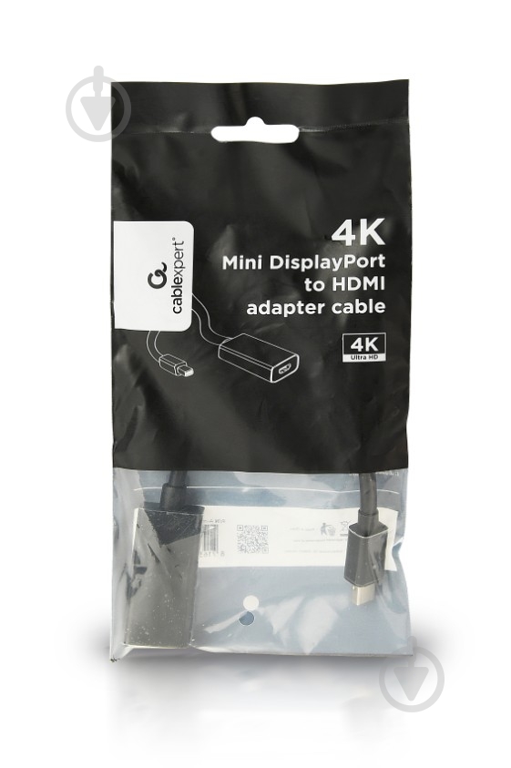 Адаптер Cablexpert черный (A-mDPM-HDMIF4K-01) Mini DisplayPort в HDMI - фото 2 Адаптер Cablexpert черный (A-mDPM-HDMIF4K-01) Mini DisplayPort в HDMI - фото 2