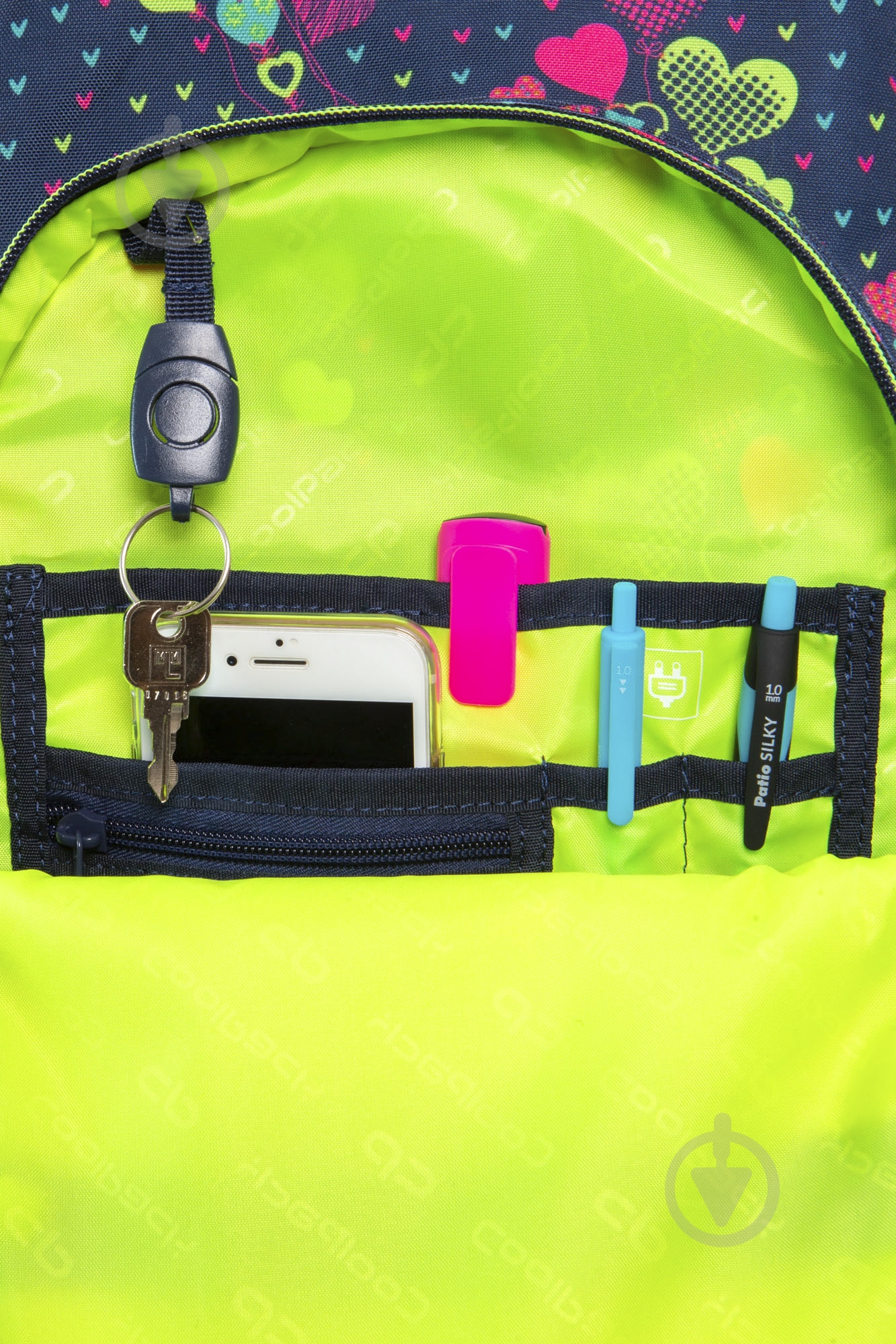 Рюкзак CoolPack BASIC PLUS LIME HEARTS - фото 4