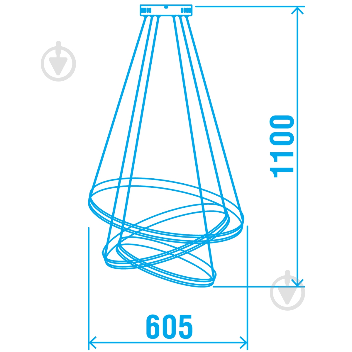 Подвес Victoria Lighting LED 120 Вт белый Jump/SP2 white - фото 2