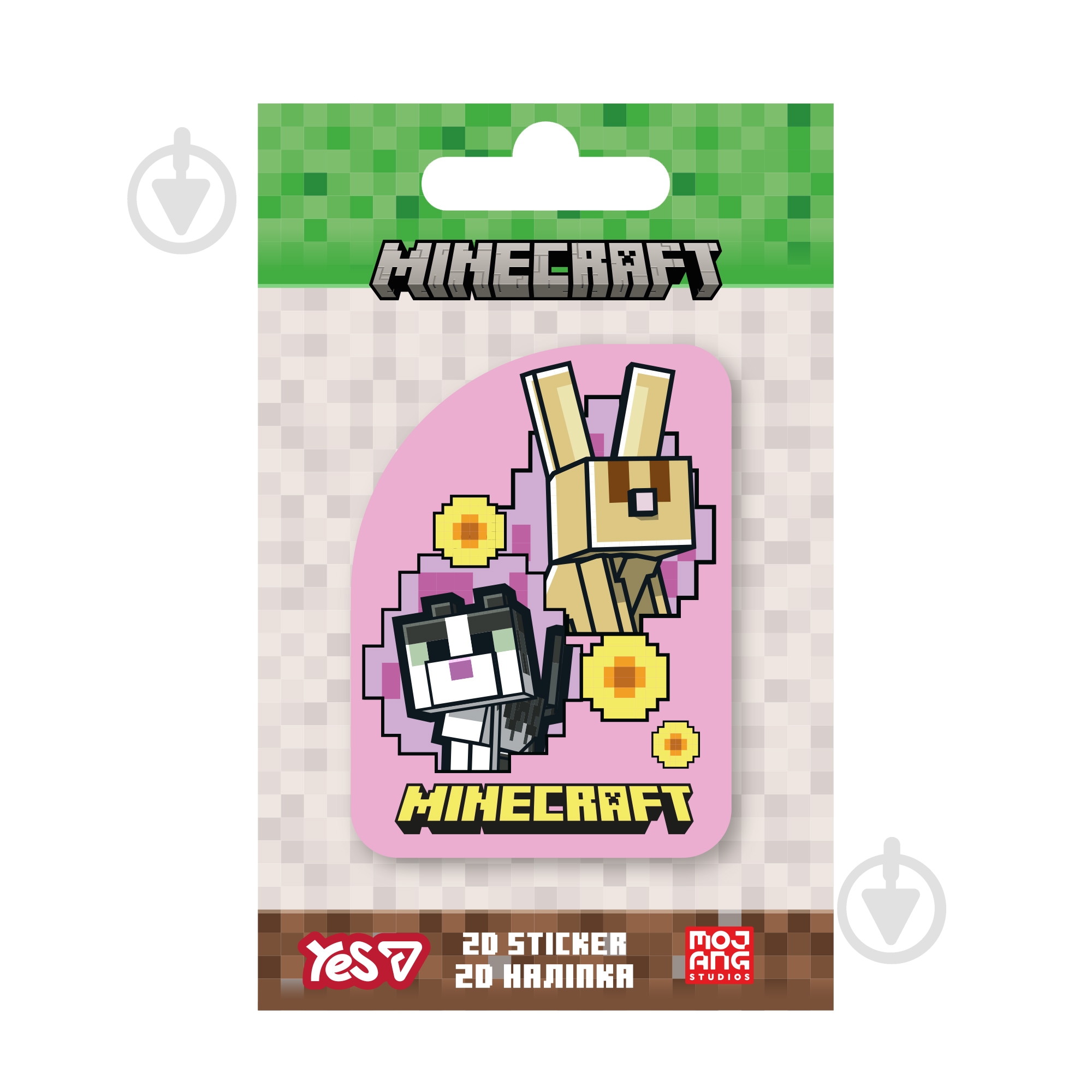 Наклейка YES 2D Minecraft Spring Animals 708514 - фото 1