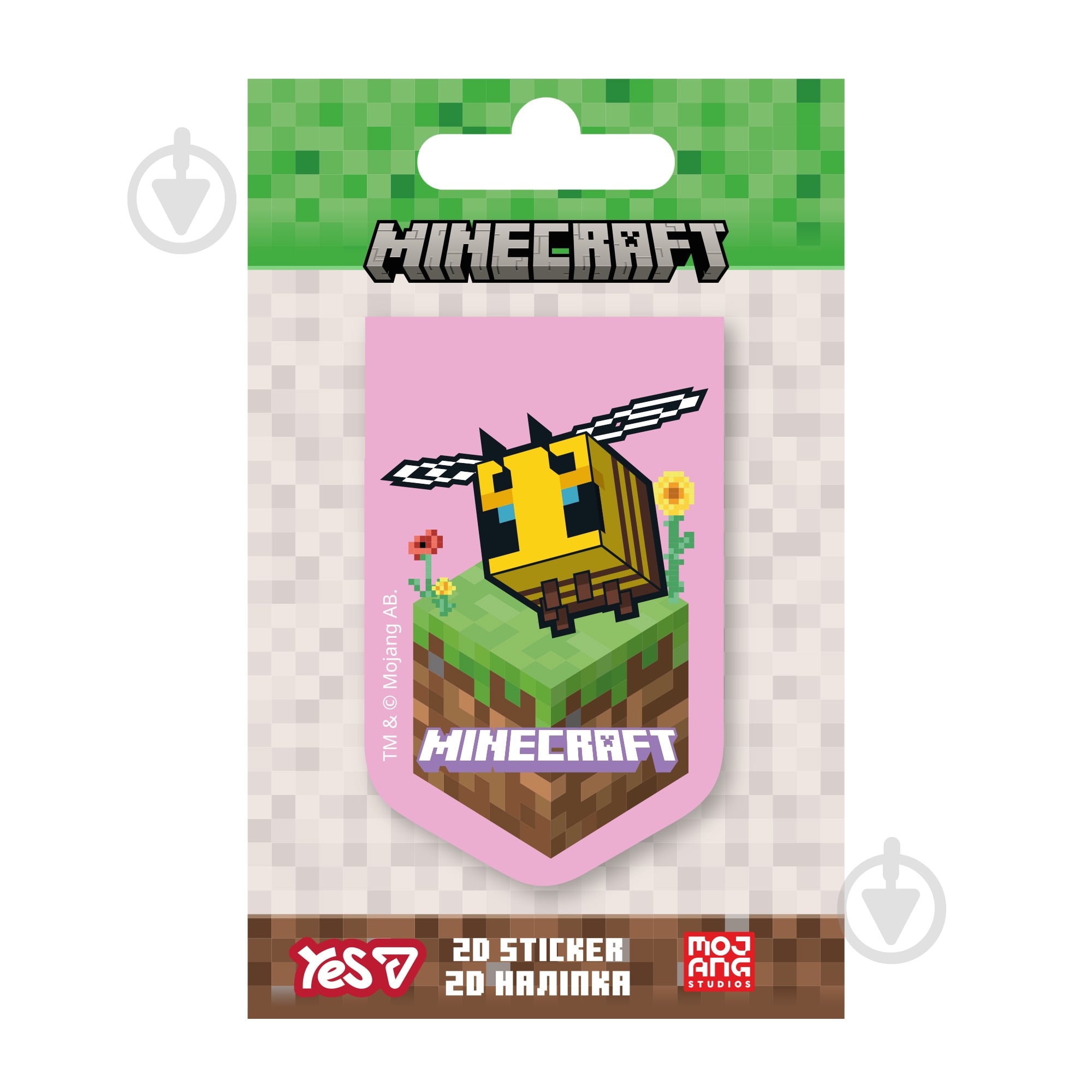 Наклейка YES 2D Minecraft Spring Bee 708513 - фото 1