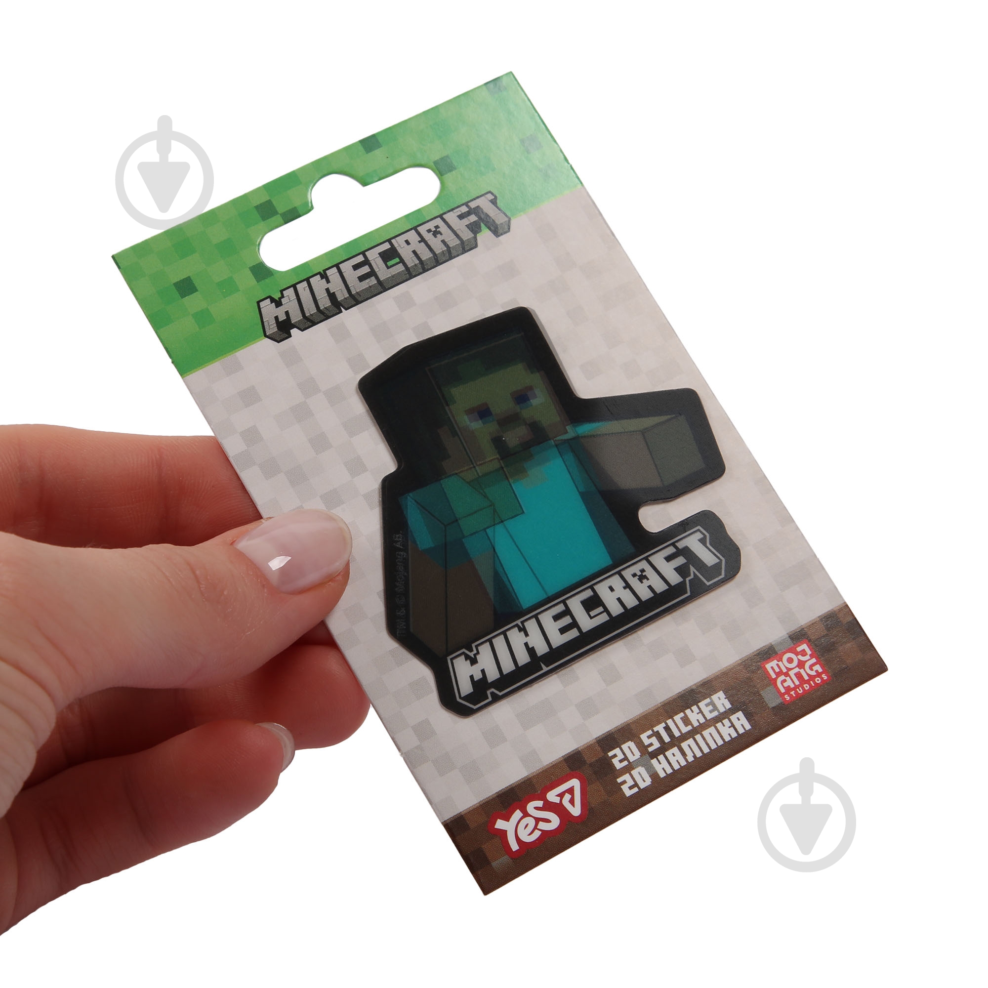 Наклейка YES 2D Minecraft Zombie 708597 - фото 4
