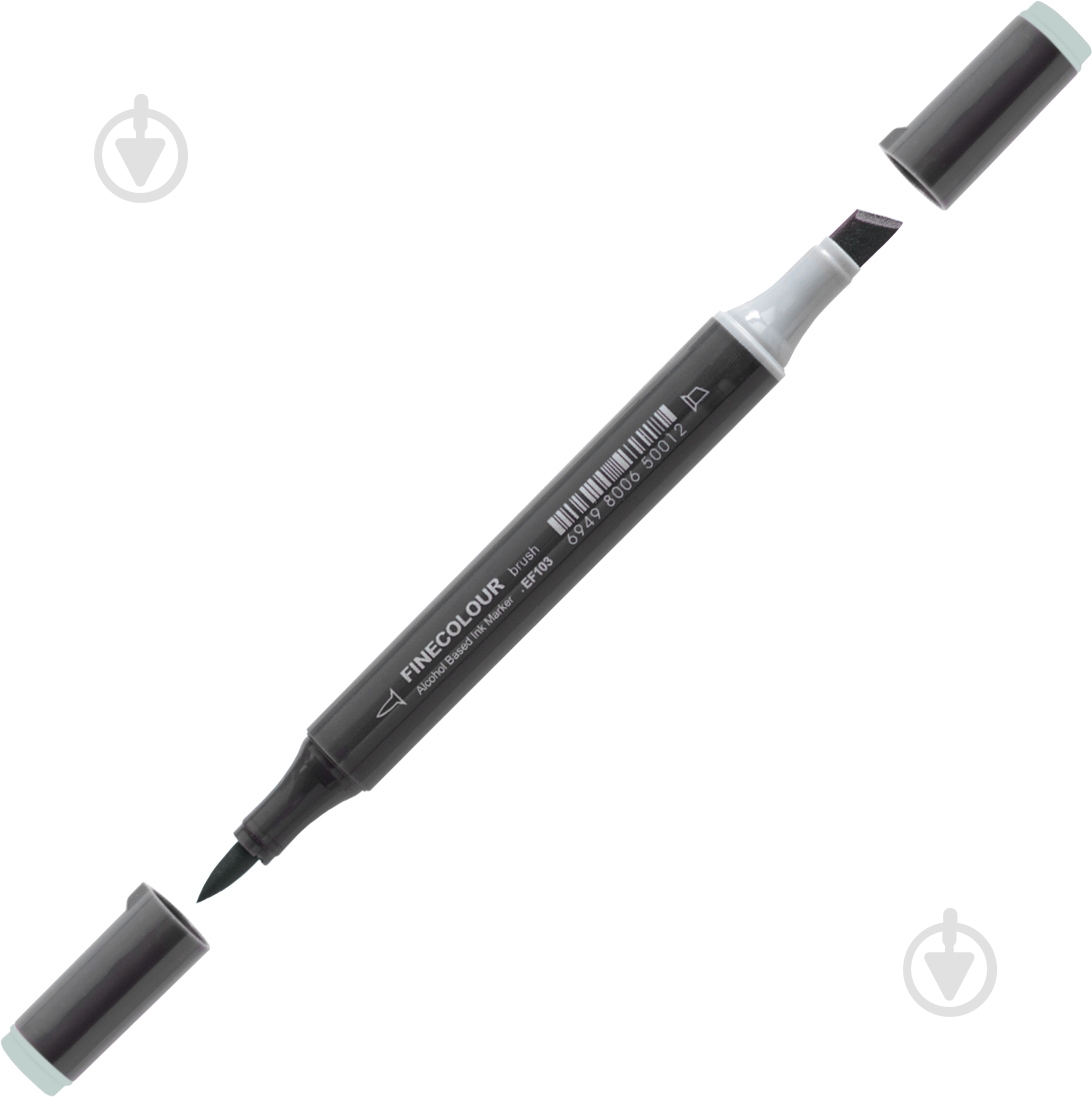 Маркер спиртовий FINECOLOUR Brush-mini EF103-62 відтінок зеленувато-сірий - фото 1
