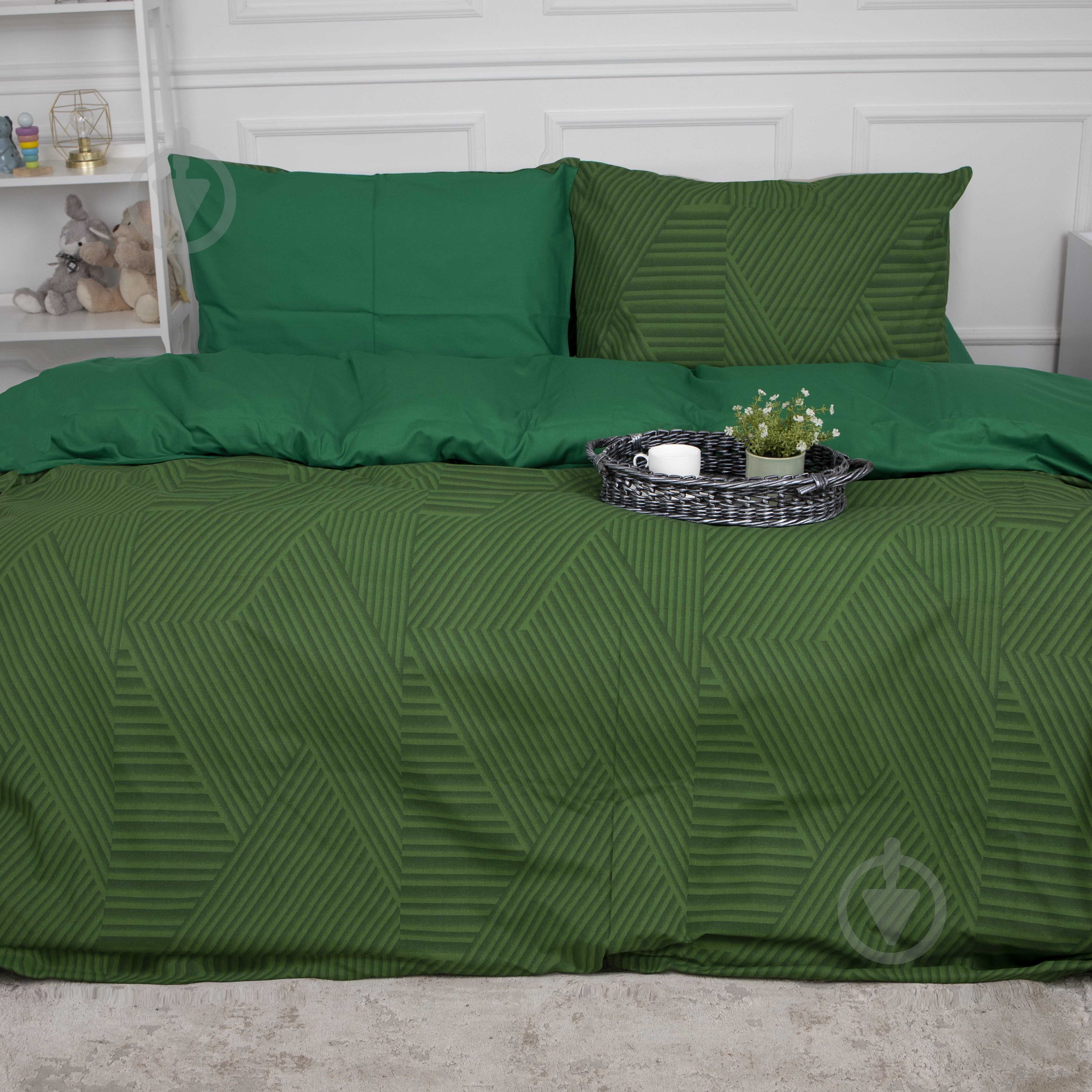 Комплект постельного белья Ranforce Elite 17-0632 Diamond Emerald 2х143х210 см мультиколор MirSon - фото 1 Комплект постельного белья Ranforce Elite 17-0632 Diamond Emerald 2х143х210 см мультиколор MirSon - фото 1