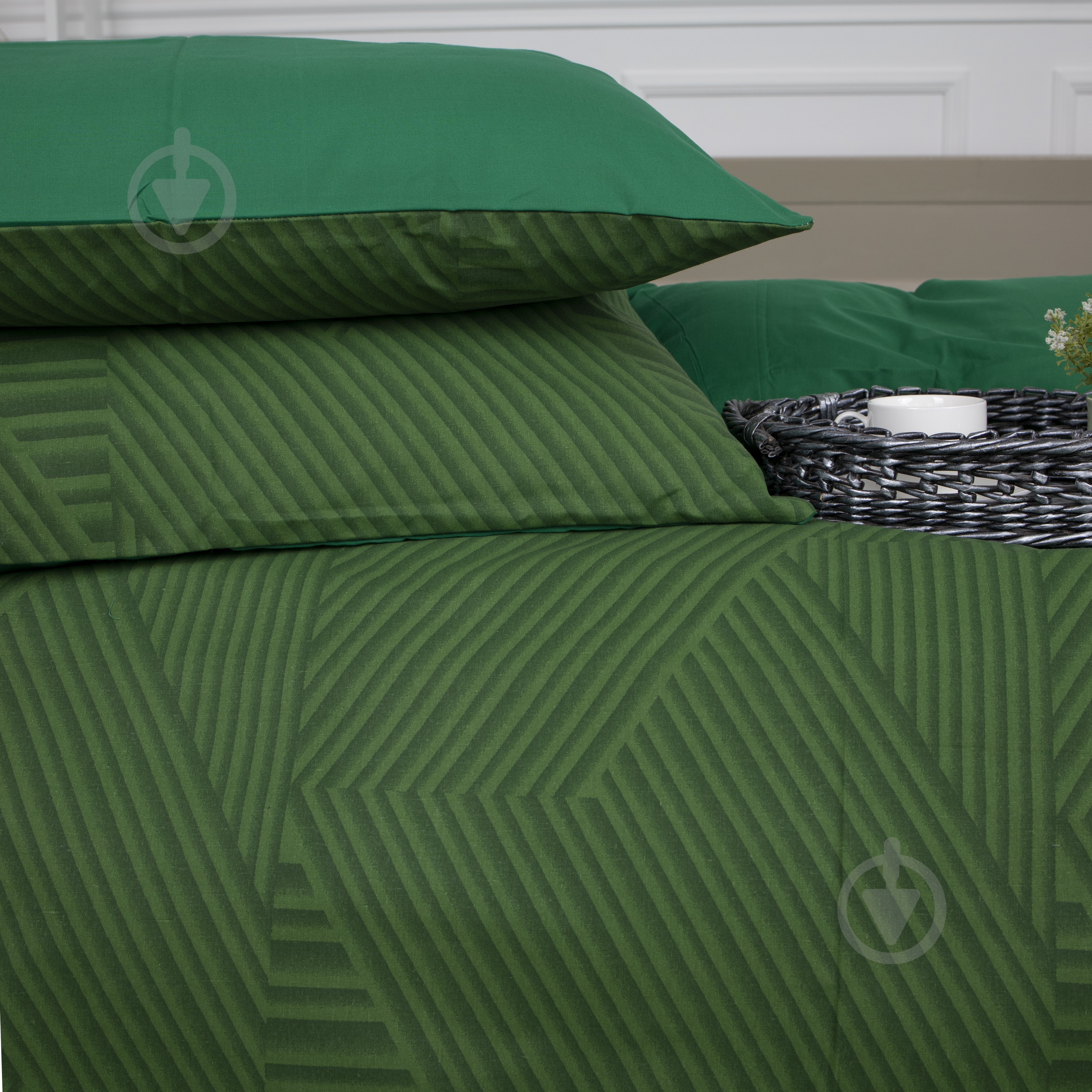 Комплект постельного белья Ranforce Elite 17-0632 Diamond Emerald 2х143х210 см мультиколор MirSon - фото 4 Комплект постельного белья Ranforce Elite 17-0632 Diamond Emerald 2х143х210 см мультиколор MirSon - фото 4