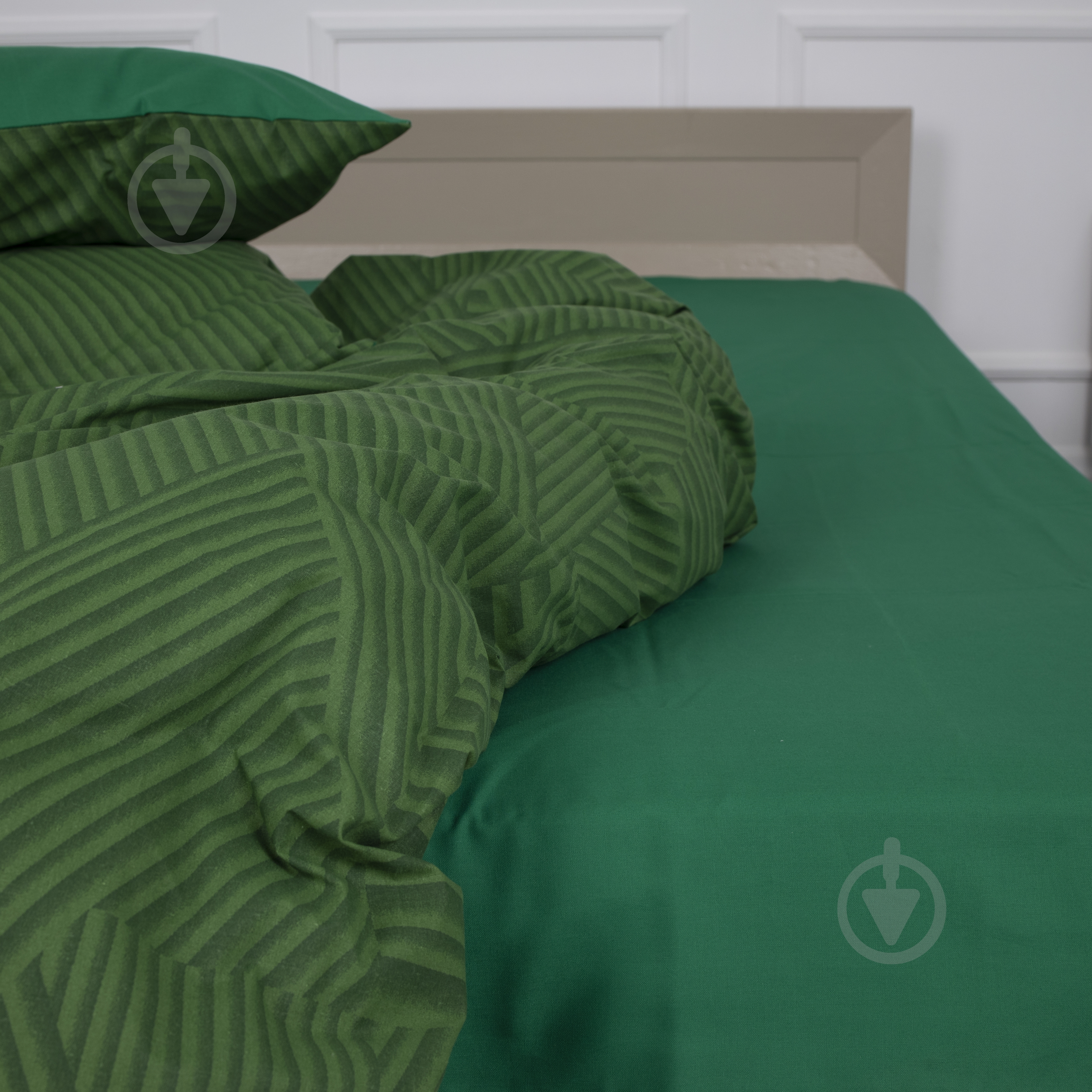 Комплект постельного белья Ranforce Elite 17-0632 Diamond Emerald 2х160х220 см мультиколор MirSon - фото 5