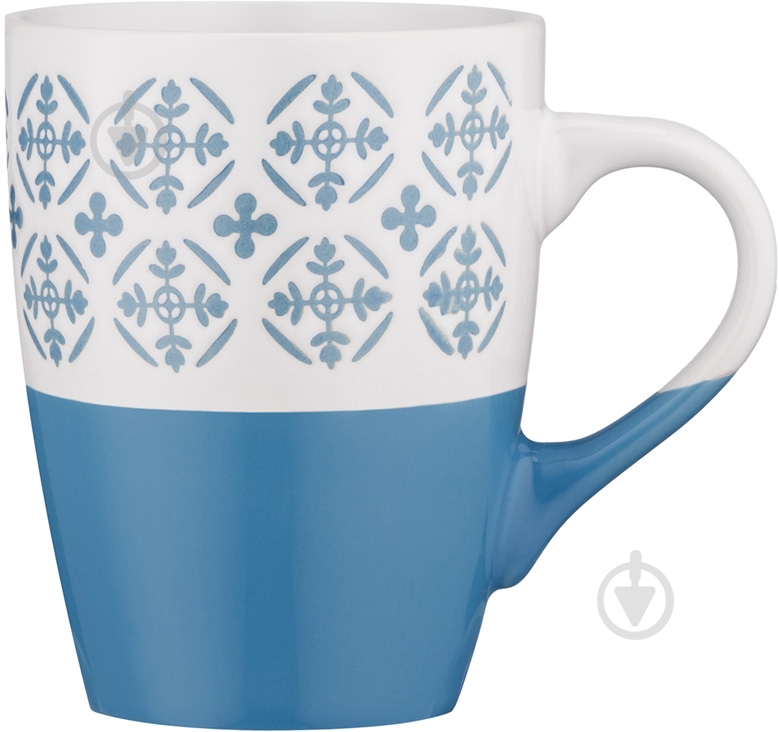 Чашка ARDESTO Ornament 320 мл сине-белая AR3045BL - фото 1