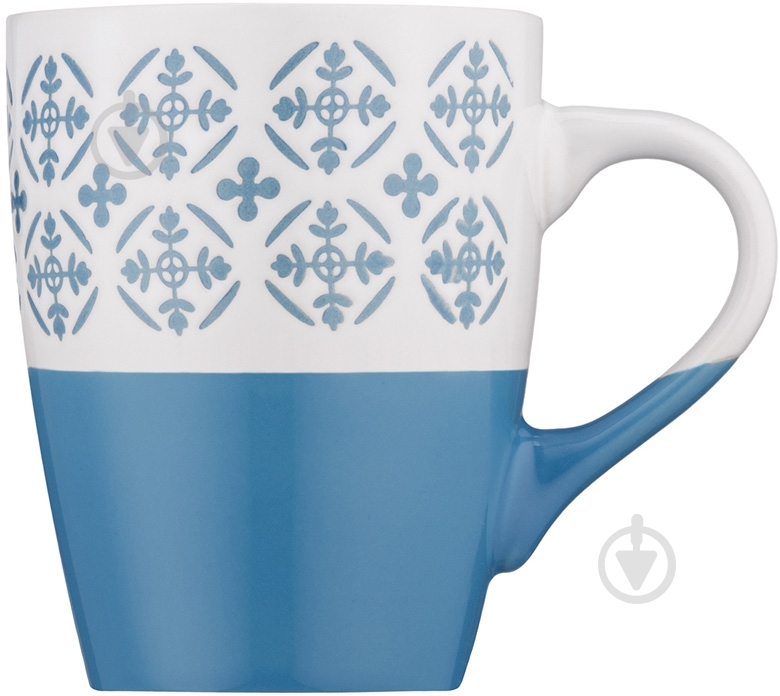 Чашка ARDESTO Ornament 320 мл сине-белая AR3045BL - фото 2