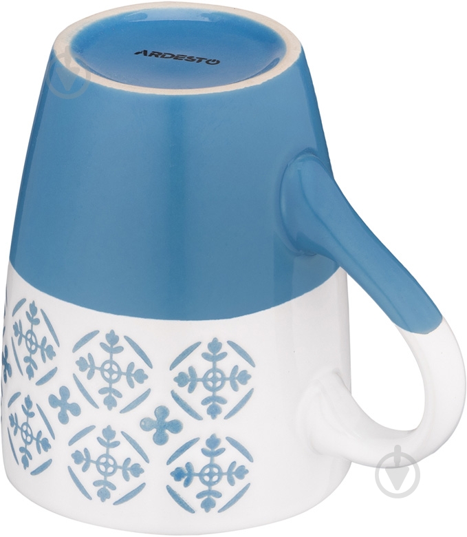 Чашка ARDESTO Ornament 320 мл сине-белая AR3045BL - фото 4