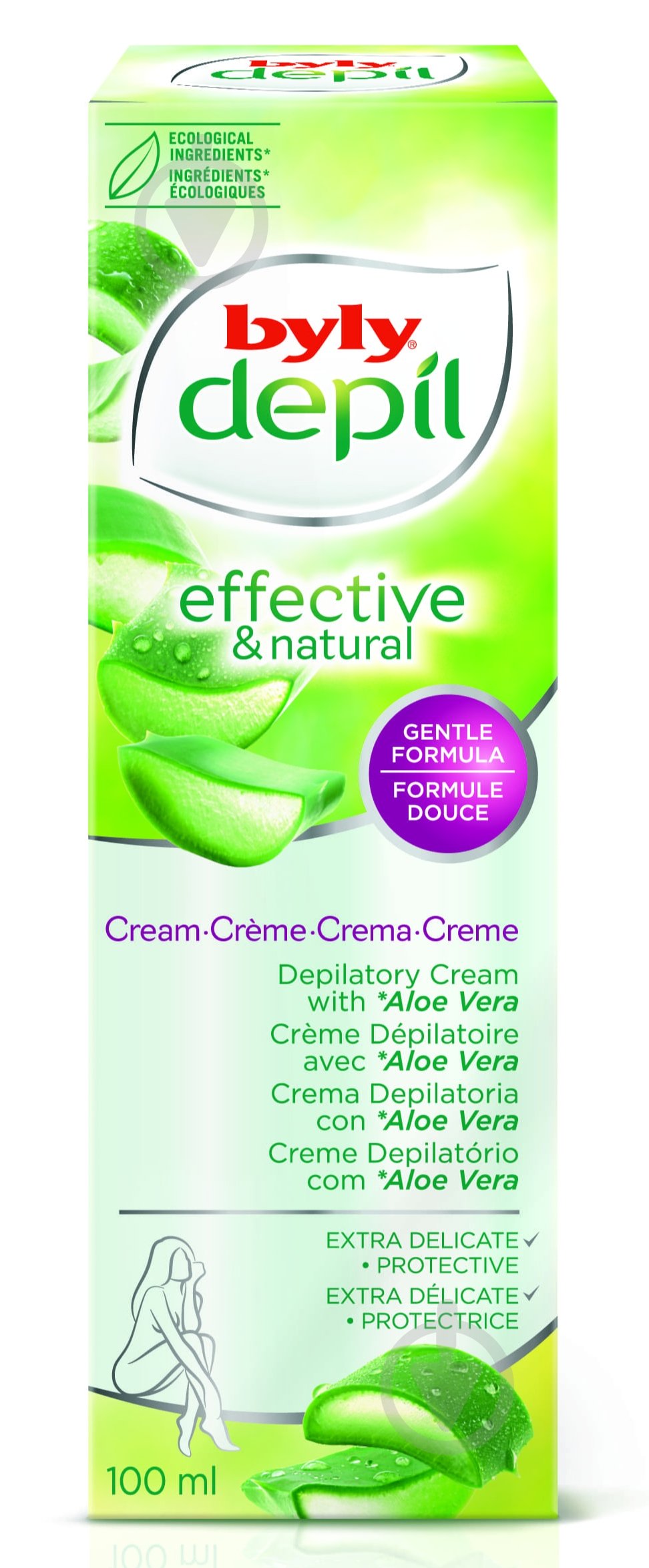 Крем Byly Depil для чувствительных зон подмышек и бикини с алоэ вера 100 мл - фото 1 Крем Byly Depil для чувствительных зон подмышек и бикини с алоэ вера 100 мл - фото 1
