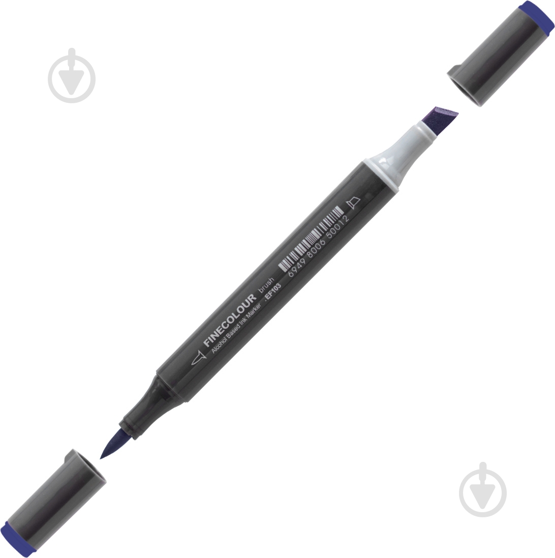 Маркер спиртовий FINECOLOUR Brush-mini EF103-114 темно-синій - фото 1