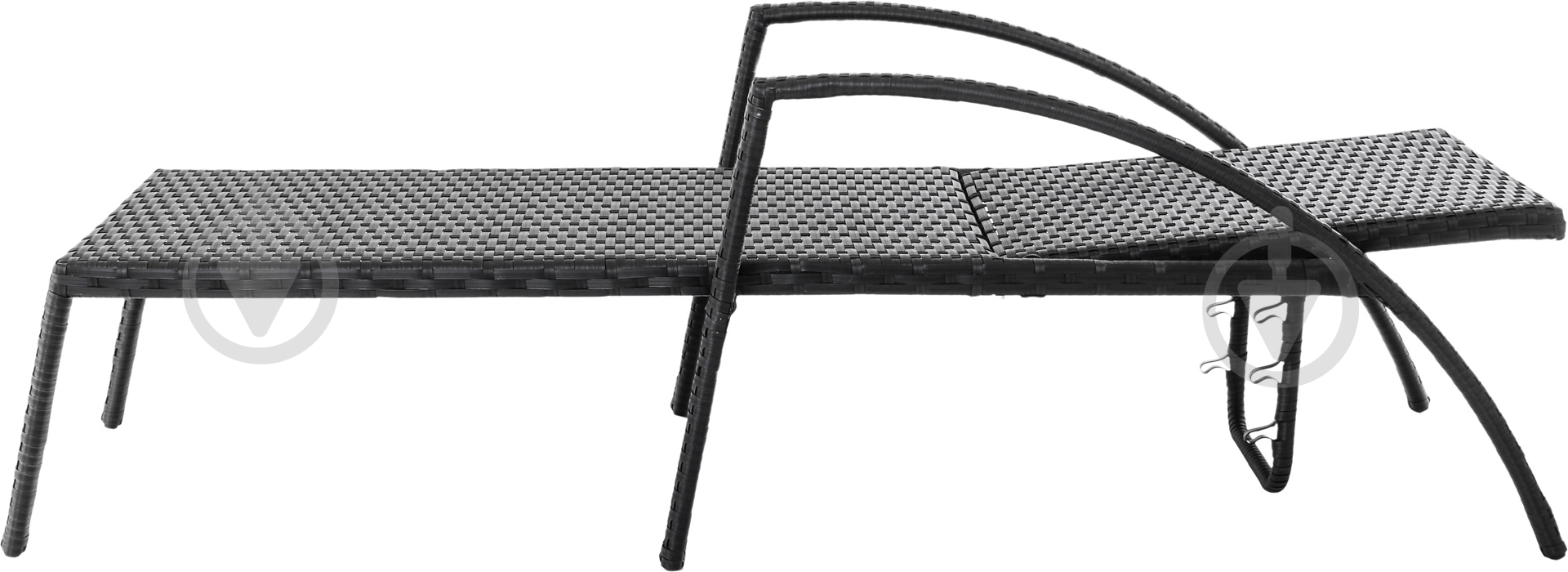 Шезлонг Bella Vita Каспия черный 70x180 см - фото 3 Шезлонг Bella Vita Каспия черный 70x180 см - фото 3