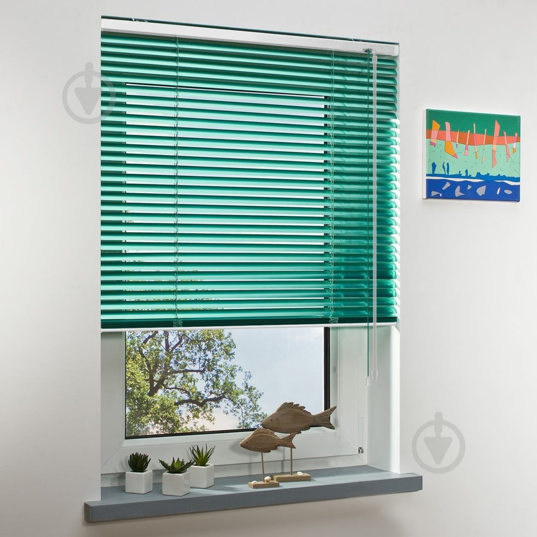 Жалюзи Rollotex алюминиевые горизонтальные с фиксацией 101х190 см зеленый металлик - фото 2 Жалюзи Rollotex алюминиевые горизонтальные с фиксацией 101х190 см зеленый металлик - фото 2