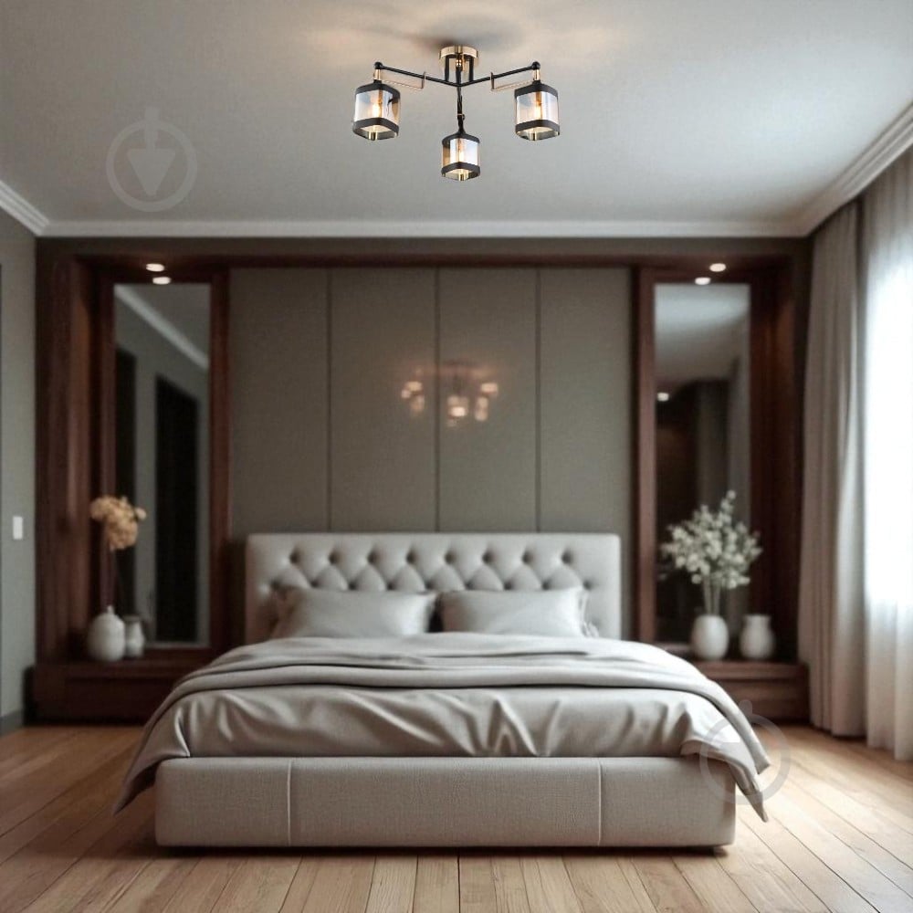 Люстра потолочная WunderLicht Cottage KK3525-43 3x60 Вт Е27 черный KK3525-43 - фото 2 Люстра потолочная WunderLicht Cottage KK3525-43 3x60 Вт Е27 черный KK3525-43 - фото 2