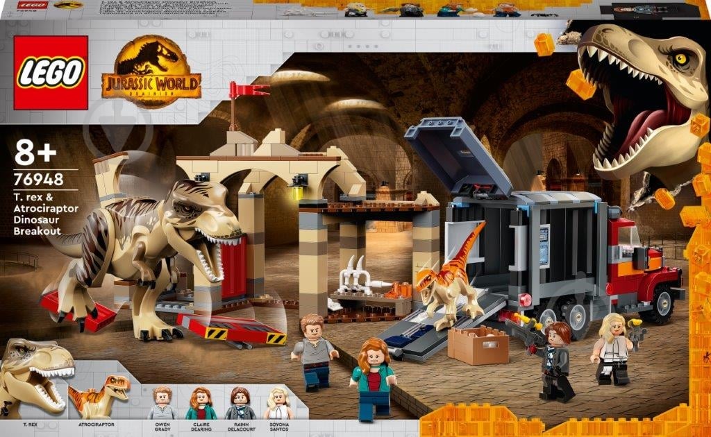 Конструктор LEGO Jurassic World Втеча тиранозавра і атроцираптора 76948 - фото 1 Конструктор LEGO Jurassic World Втеча тиранозавра і атроцираптора 76948 - фото 1