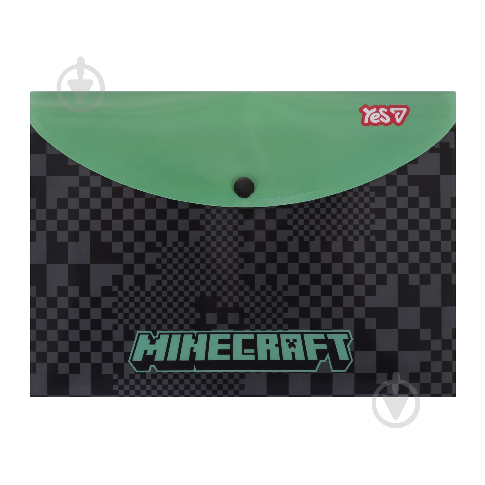 Папка-конверт на кнопці B5 Minecraft Creeper YES - фото 1 Папка-конверт на кнопці B5 Minecraft Creeper YES - фото 1