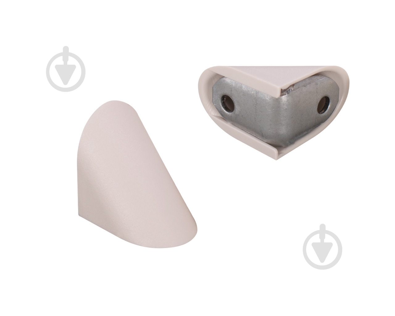 Крепление для полок DC уголок 19x27 мм металический одинарный с накладкой кашемир упаковка 2 шт - фото 1 Крепление для полок DC уголок 19x27 мм металический одинарный с накладкой кашемир упаковка 2 шт - фото 1