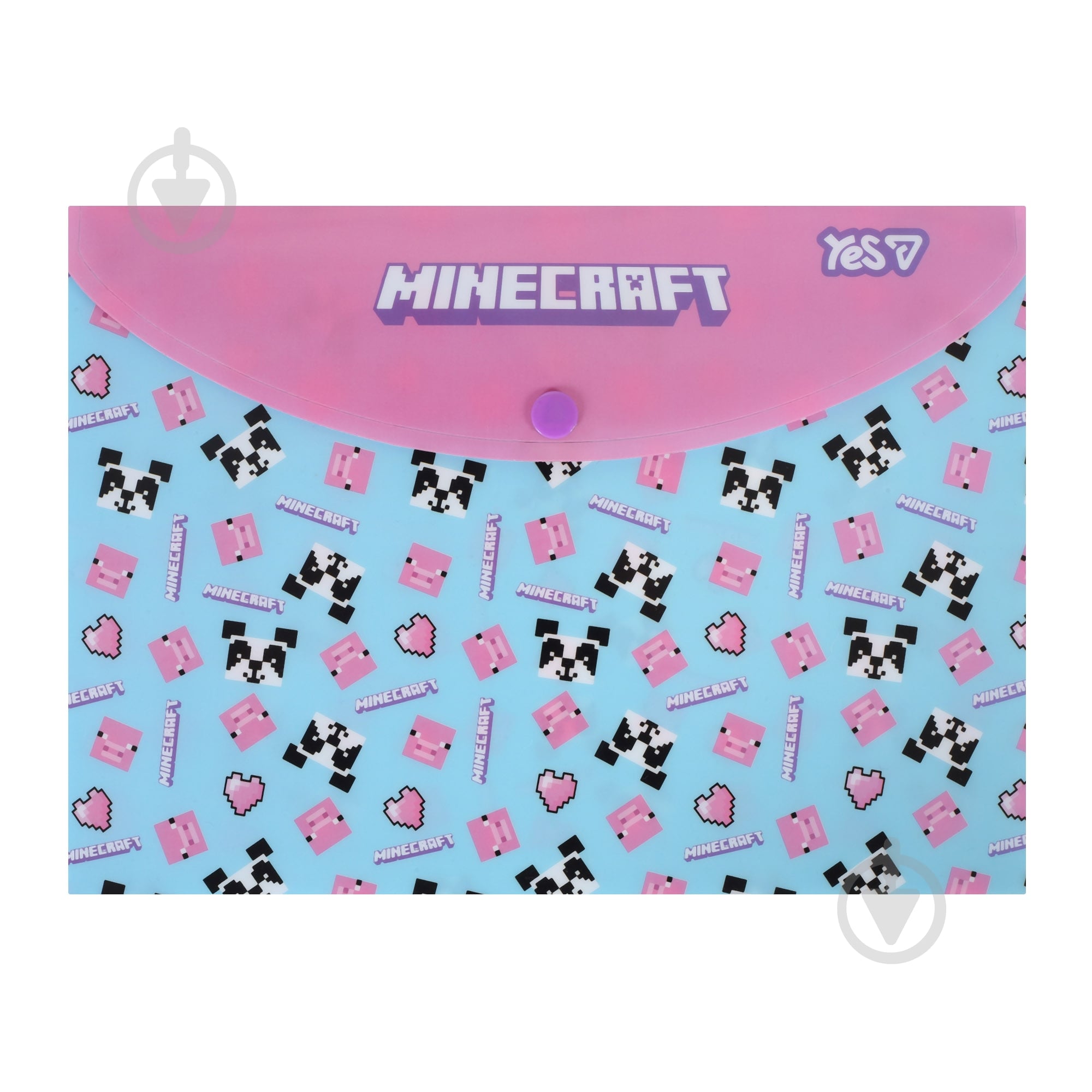 Папка-конверт на кнопке B5 Minecraft Spring YES - фото 1