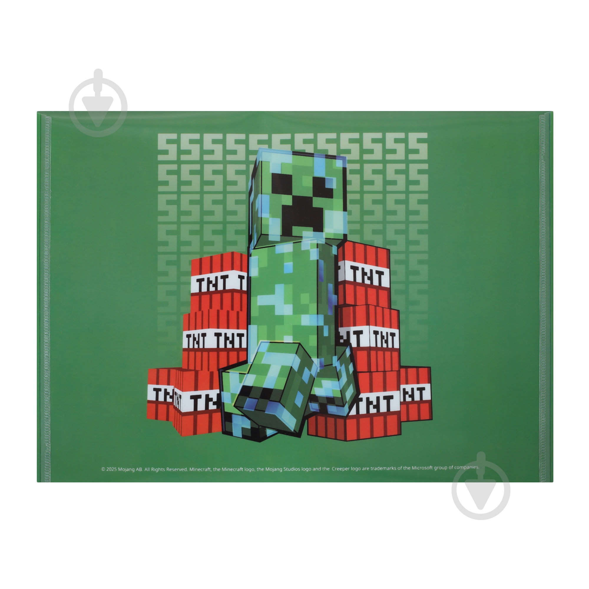 Папка-конверт на кнопке А4 Minecraft Creeper YES - фото 4 Папка-конверт на кнопке А4 Minecraft Creeper YES - фото 4