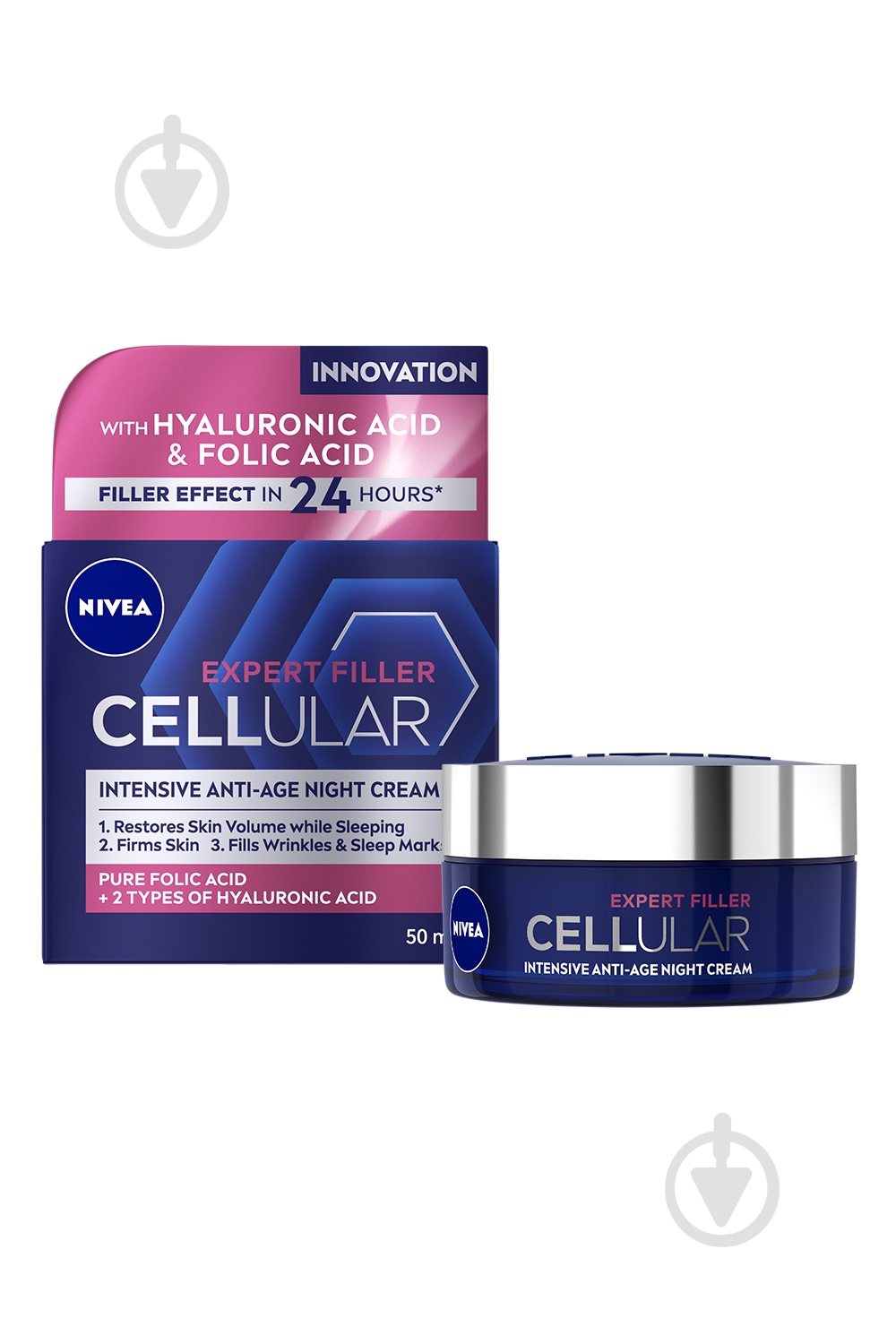 Крем ночной Nivea HYALURON CELLULAR 50 мл - фото 1