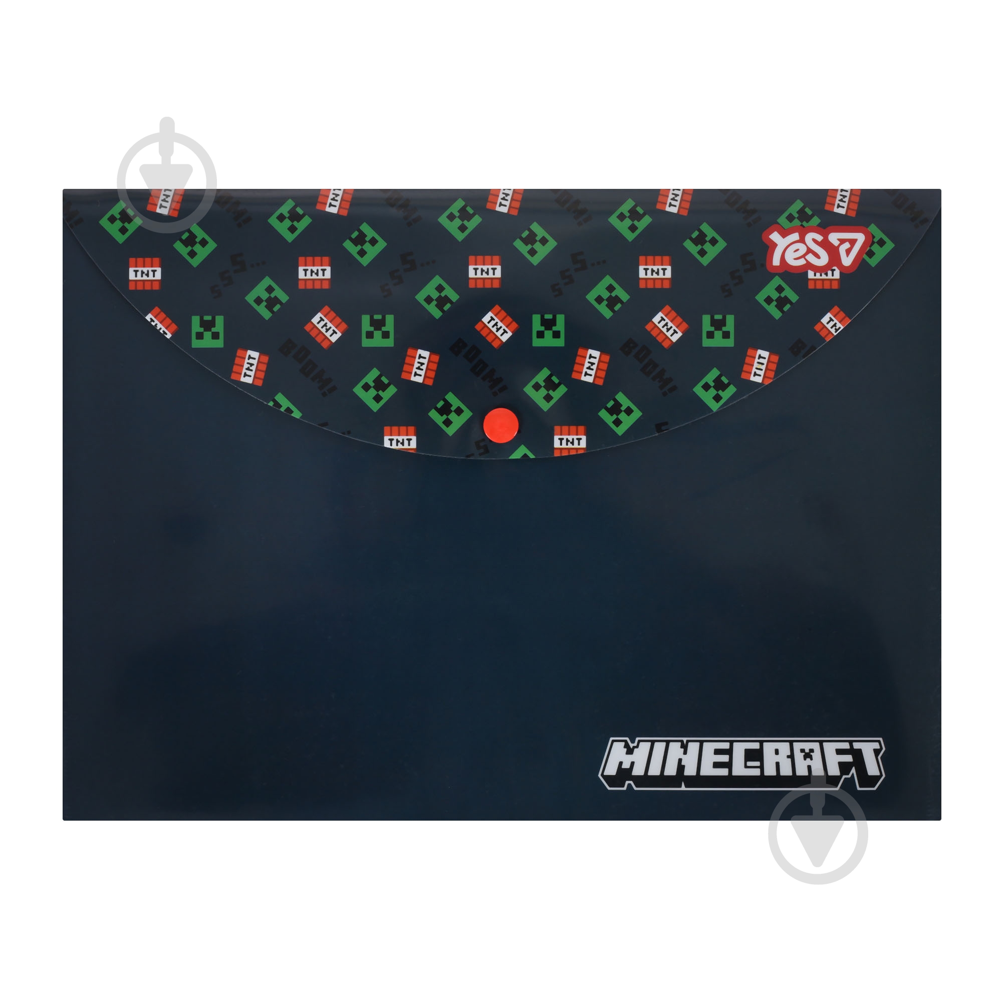 Папка-конверт на кнопке А4 Minecraft TNT YES - фото 1