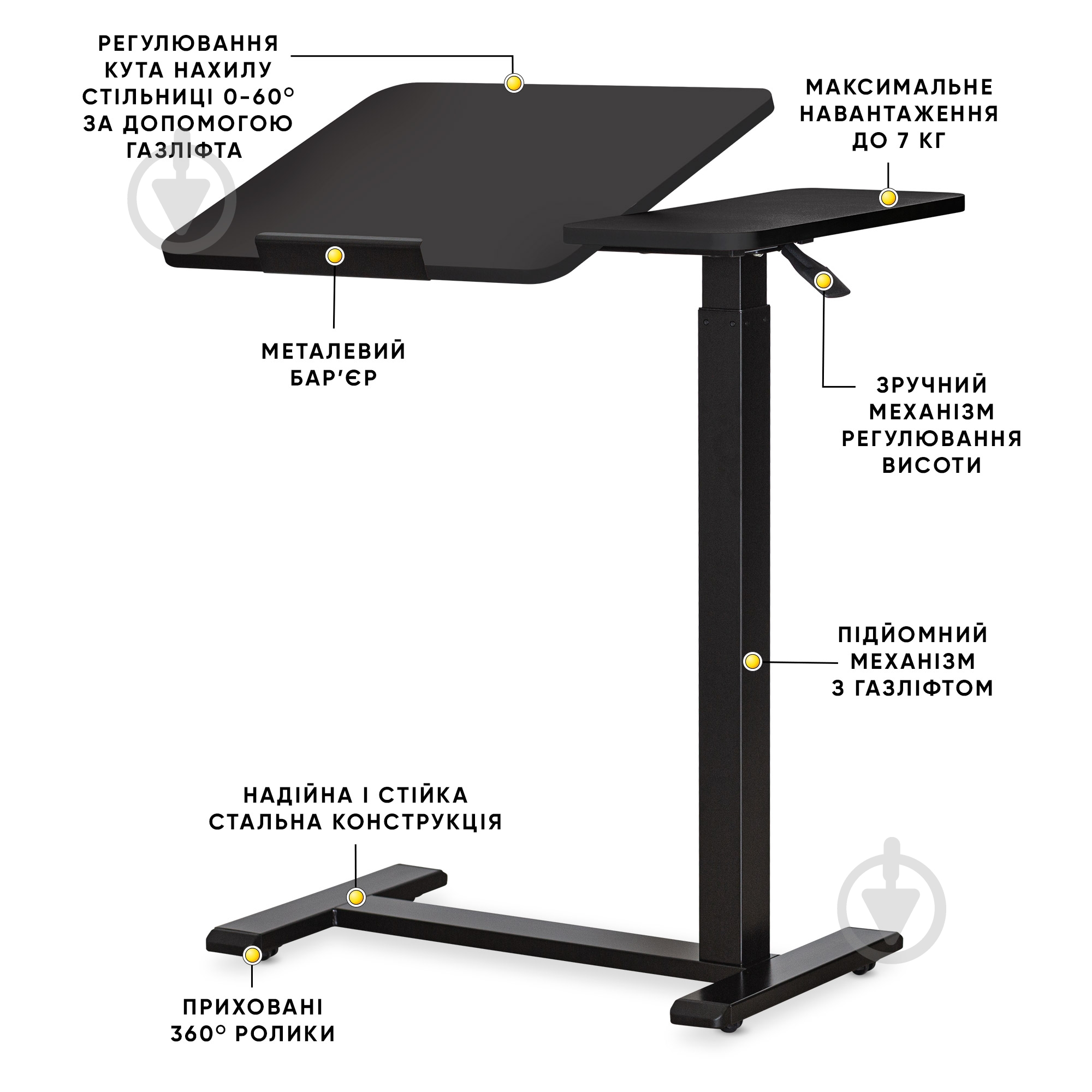 Стол Hommex Mobidesk Duo TH-010-2 Black - фото 5 Стол Hommex Mobidesk Duo TH-010-2 Black - фото 5