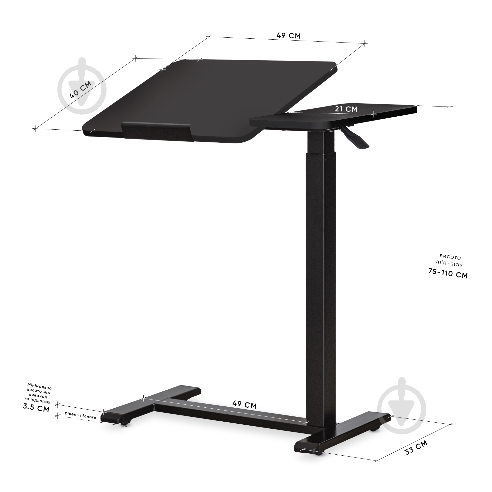 Стол Hommex Mobidesk Duo TH-010-2 Black - фото 6 Стол Hommex Mobidesk Duo TH-010-2 Black - фото 6