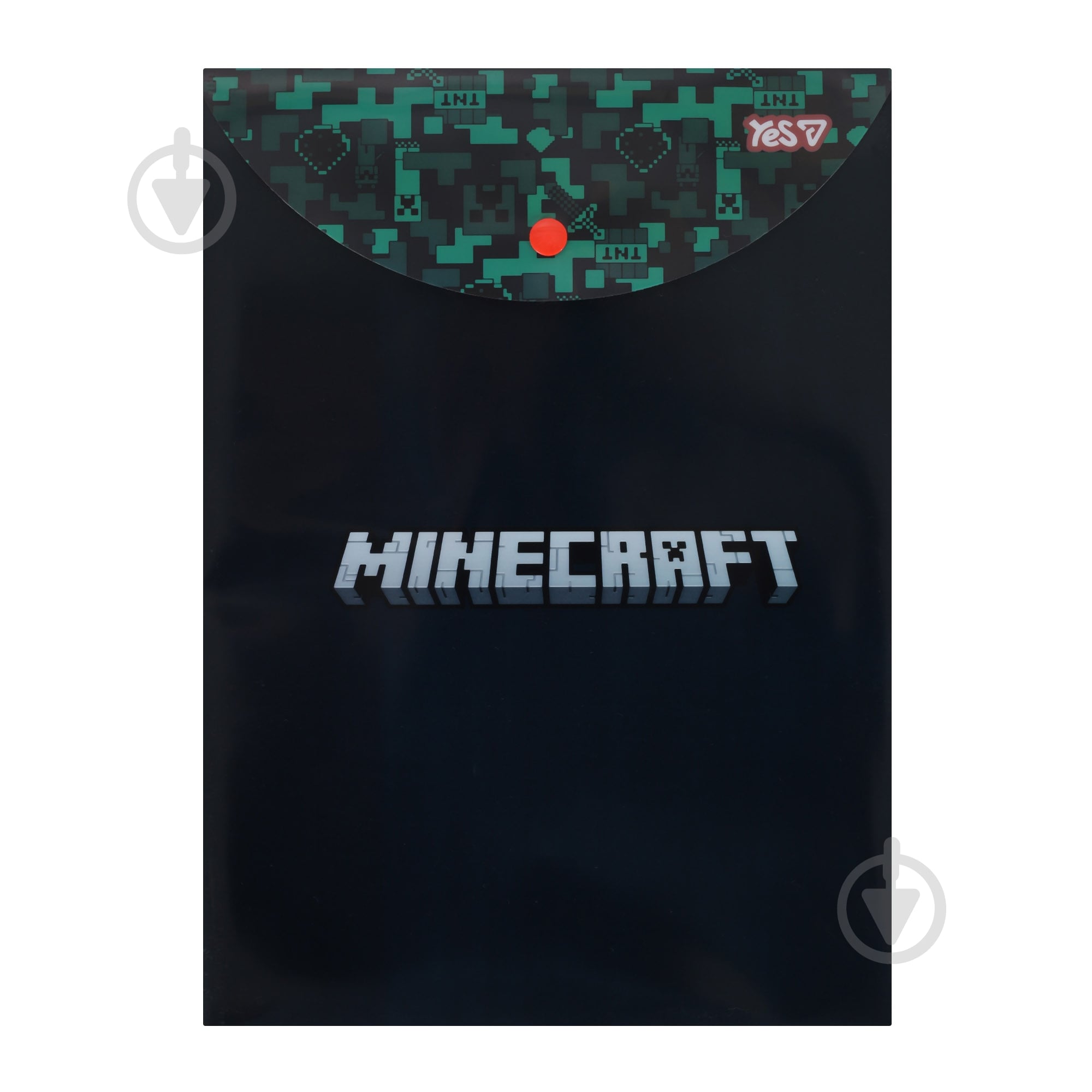 Папка-конверт на кнопке вертикальная А4 Minecraft YES - фото 1