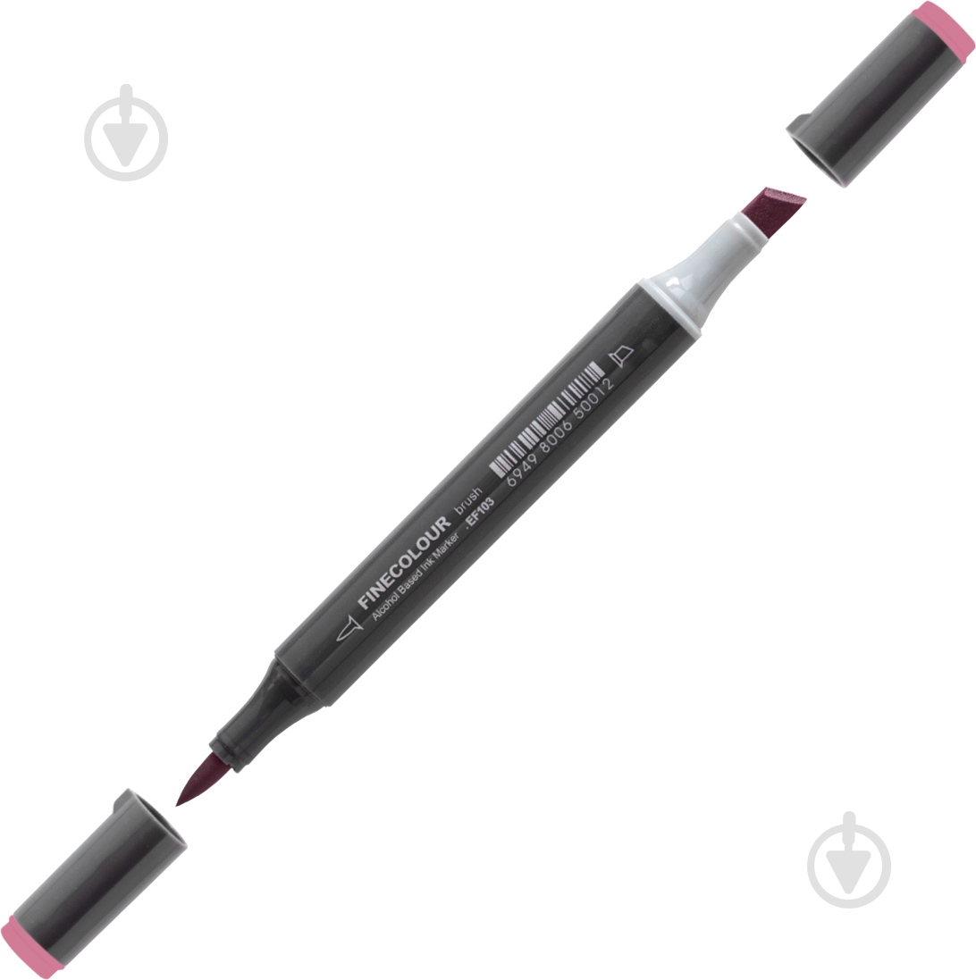 Маркер спиртовий FINECOLOUR Brush-mini EF103-141 смородина - фото 1