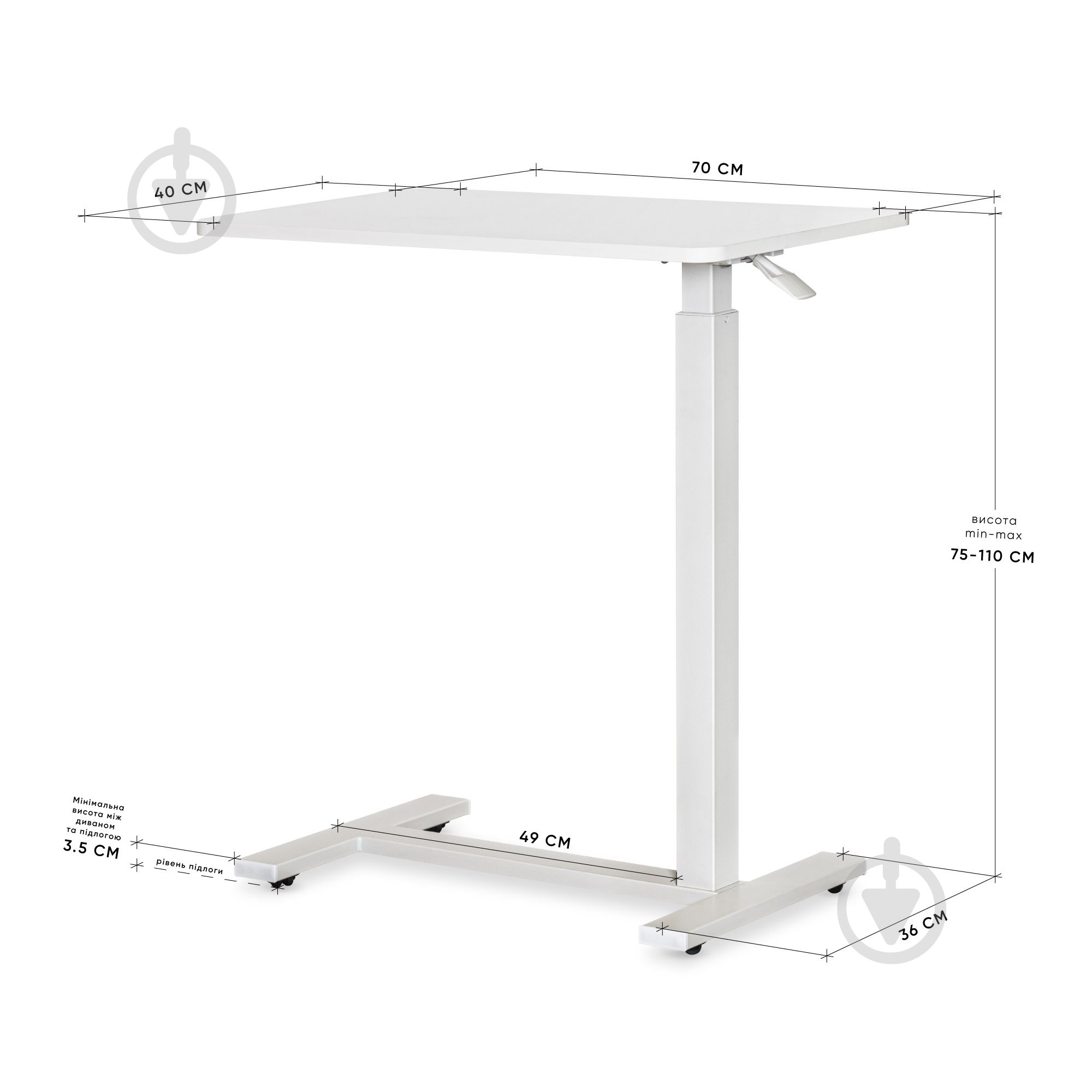 Стол Hommex Mobidesk TH-010 White - фото 6