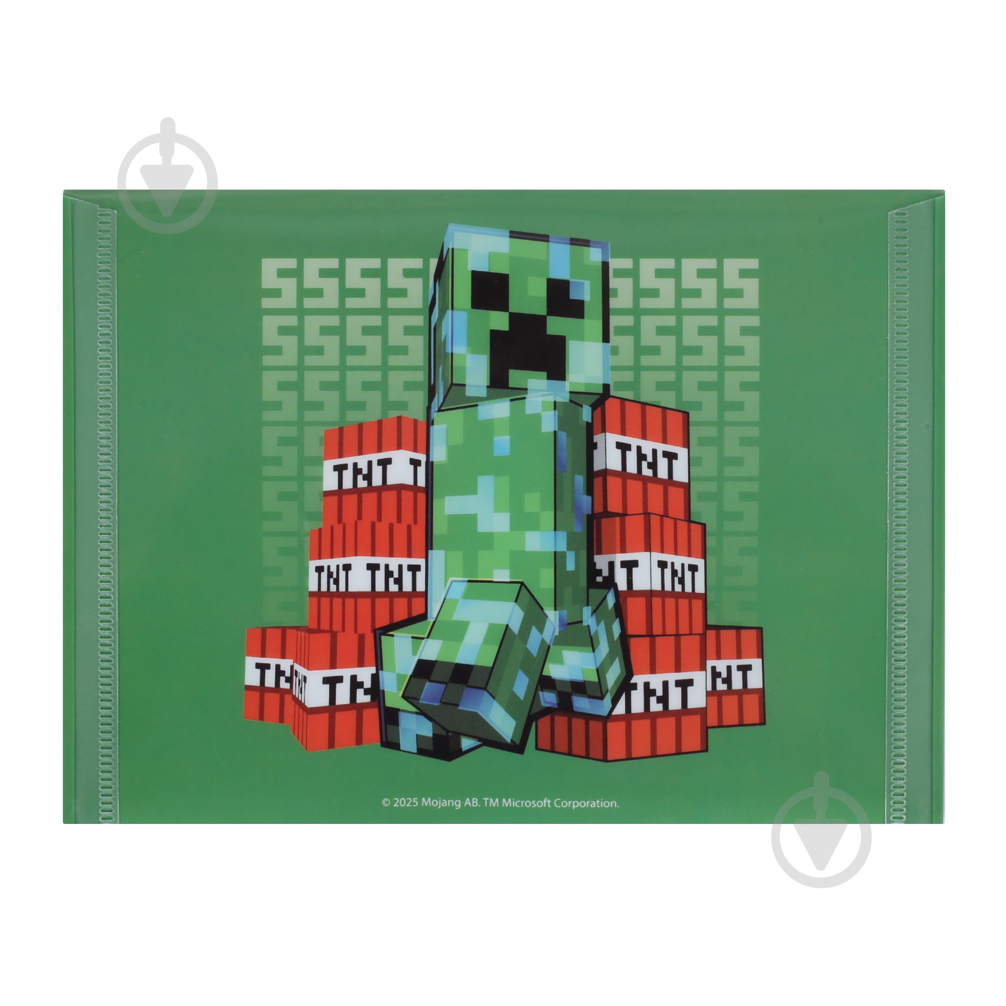 Папка-конверт на кнопке В6 Minecraft Creeper YES - фото 4