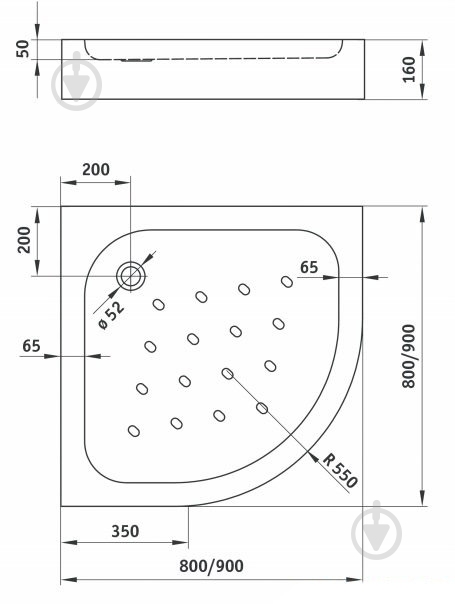 Поддон душевой Deante Standard New KTA 053B - фото 3 Поддон душевой Deante Standard New KTA 053B - фото 3