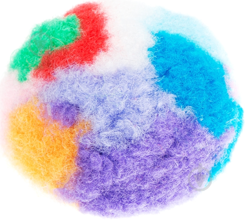 Игрушка для котов Lilli Pet Пушистый мяч d4 см разноцветный (20-7403) - фото 1