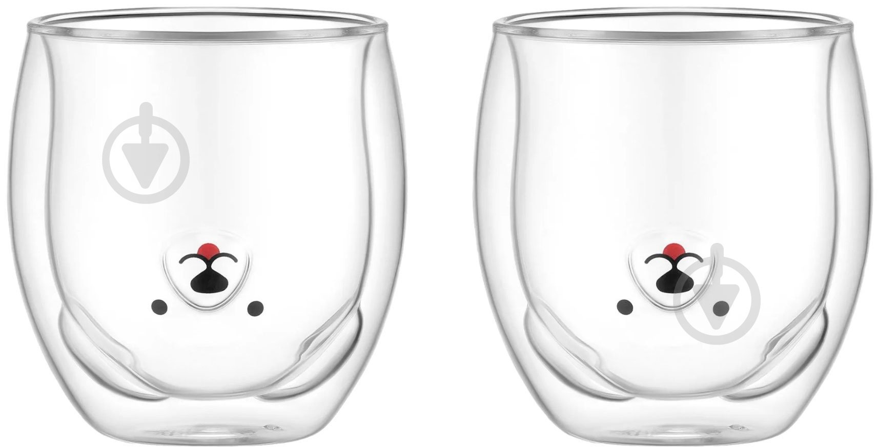 Набір чашок Ardesto Animals 300 мл 2 шт. прозорий AR2630BWA - фото 1 Набір чашок Ardesto Animals 300 мл 2 шт. прозорий AR2630BWA - фото 1