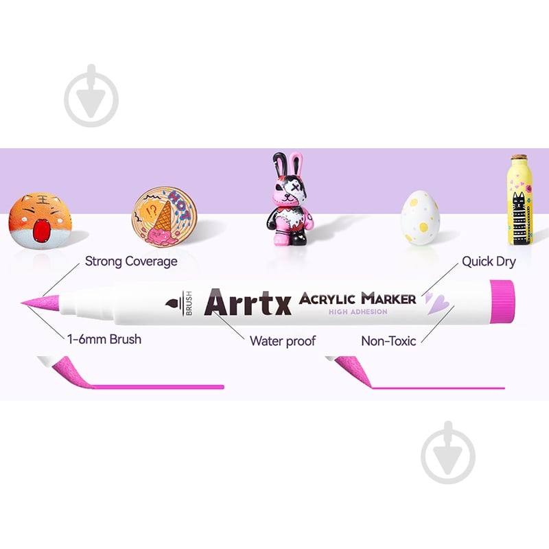 Набор маркеров акриловых Arrtx AACM-0560B, 60 цветов LC303939 - фото 3 Набор маркеров акриловых Arrtx AACM-0560B, 60 цветов LC303939 - фото 3