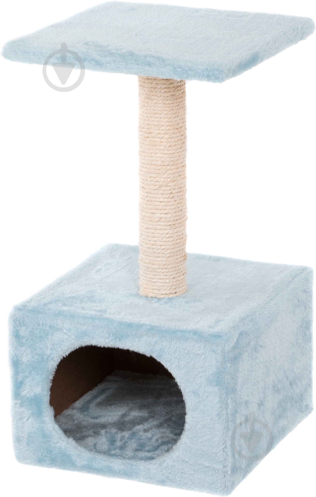 Когтеточка Lilli Pet домик голубая 29,5x29,5x55 см - фото 1